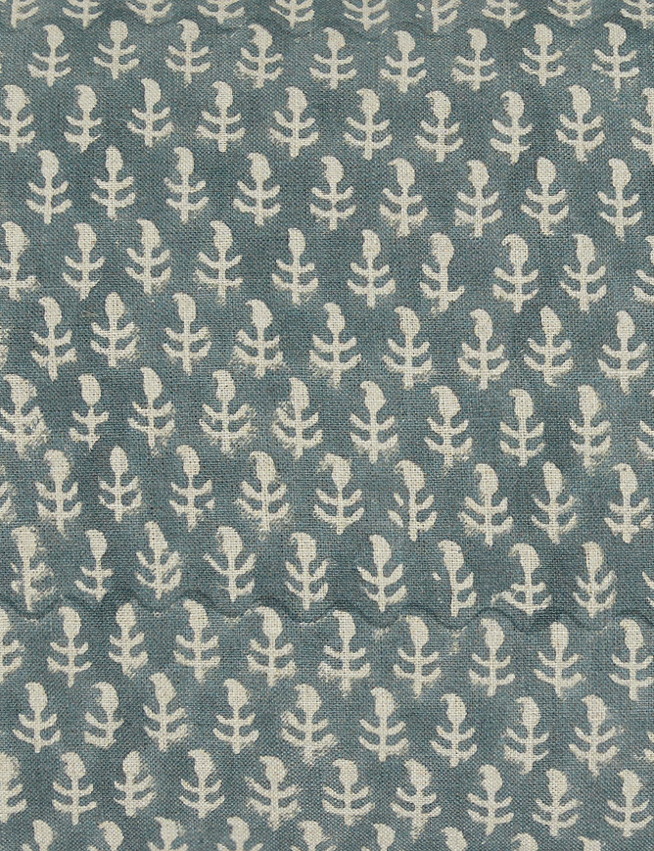 Astra Linen Pillow | Handmade Block Print, Floral Design