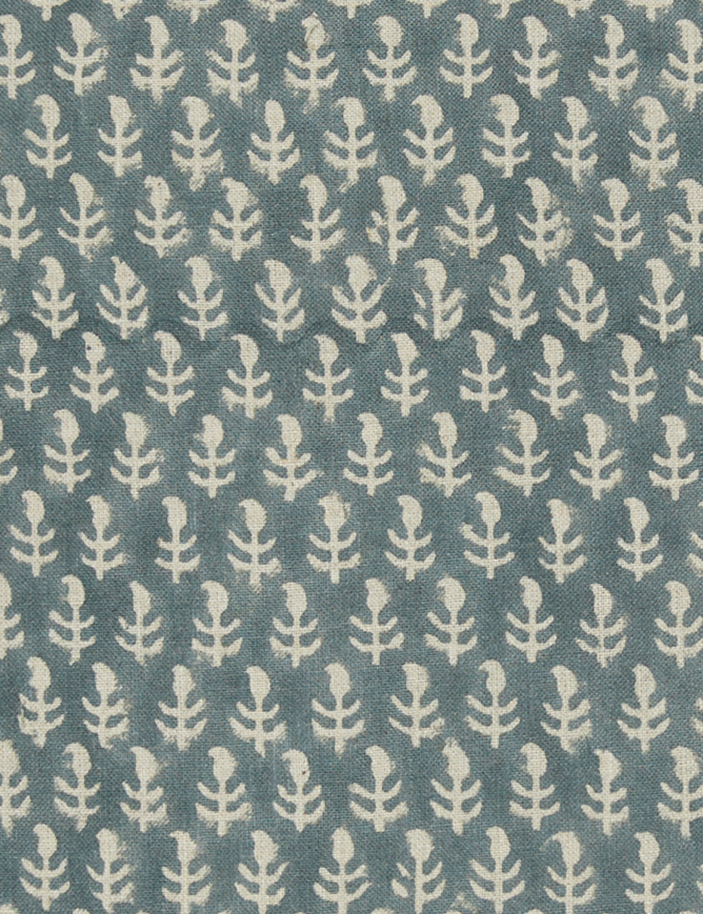 Astra Linen Pillow | Handmade Block Print, Floral Design