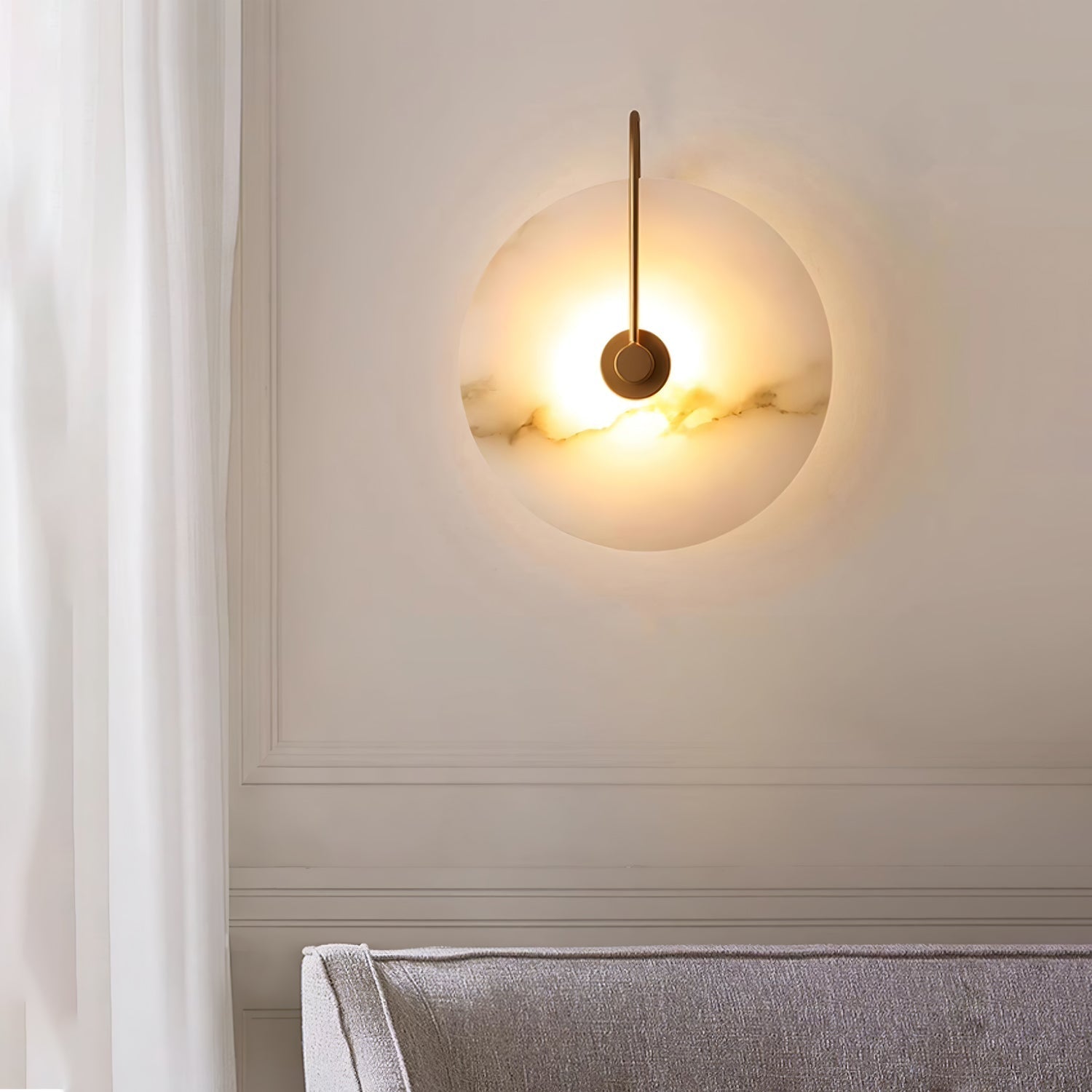 Bela Alabaster Wall Lamp | Art Deco Design, Integrated LED