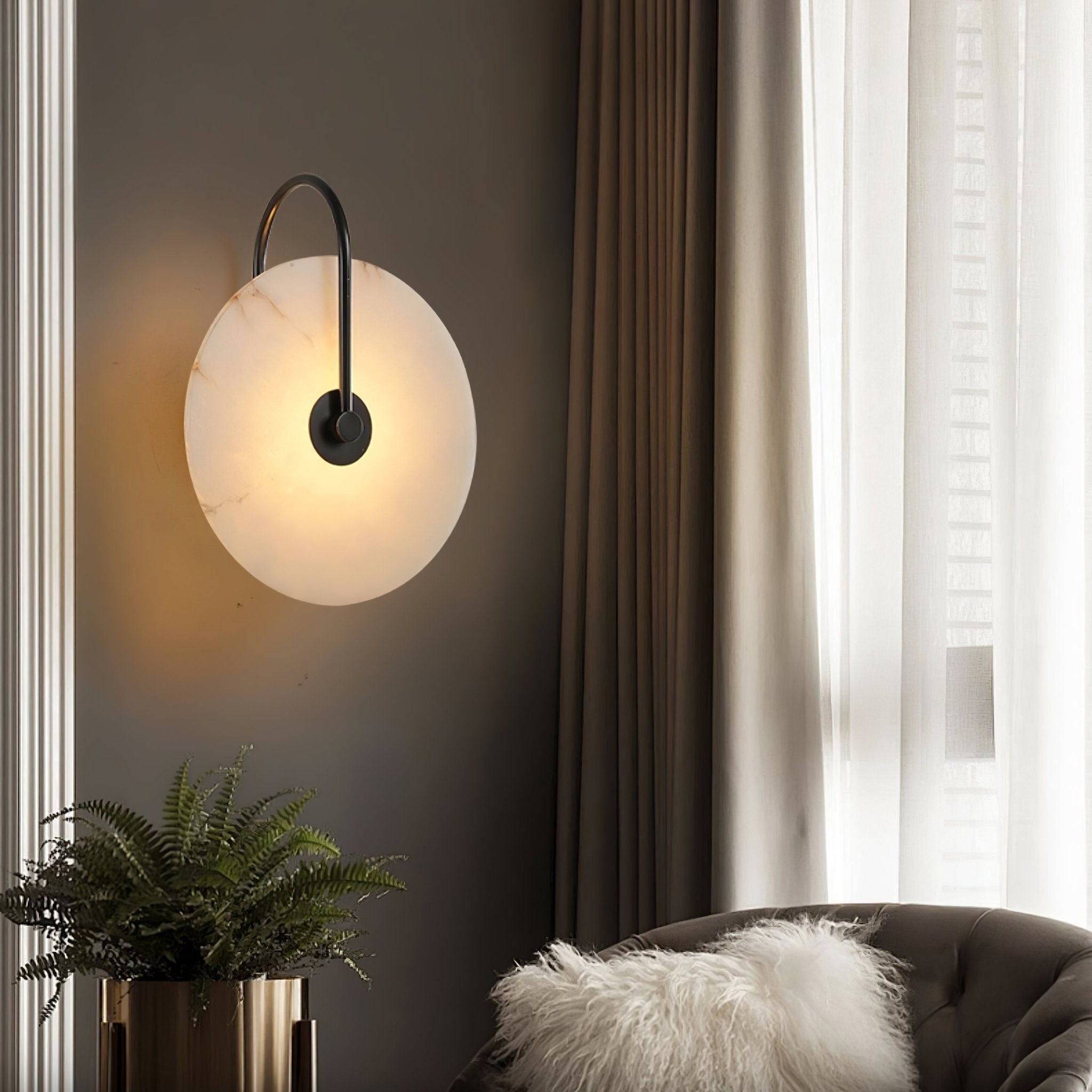 Bela Alabaster Wall Lamp | Art Deco Design, Integrated LED