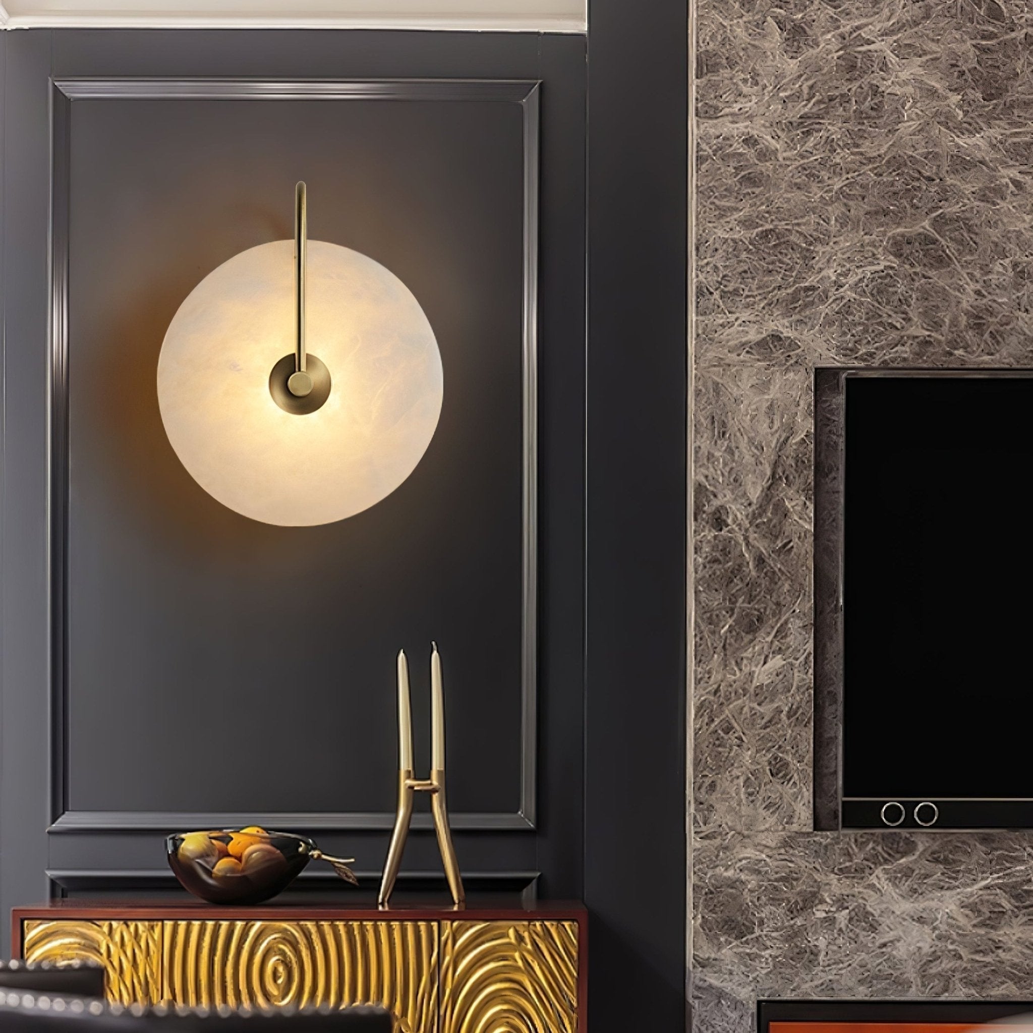 Bela Alabaster Wall Lamp | Art Deco Design, Integrated LED
