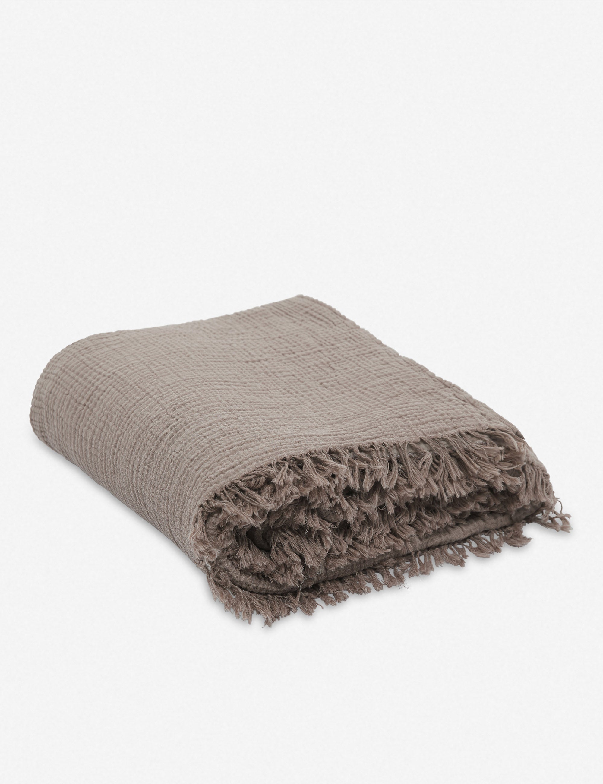 Alaia Bed Cover | Organic Cotton, Fringed Ends