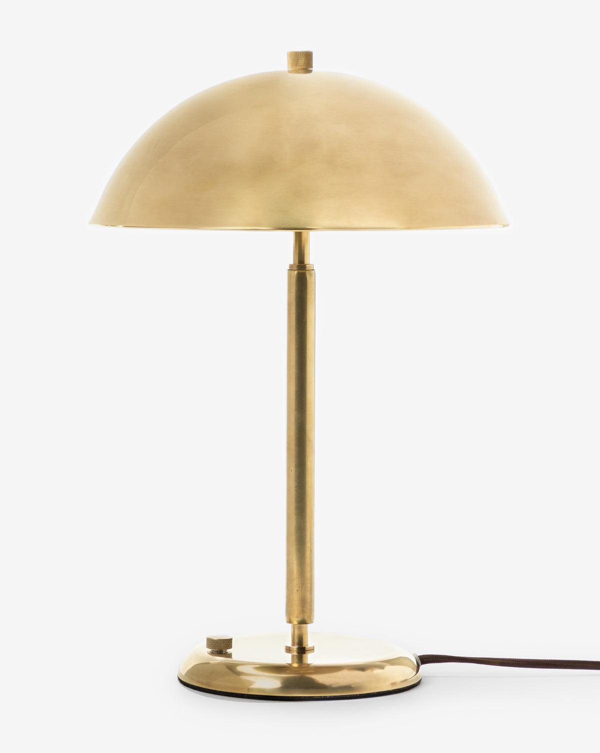 Aldora Desk Lamp Brass with Wide Round Shade