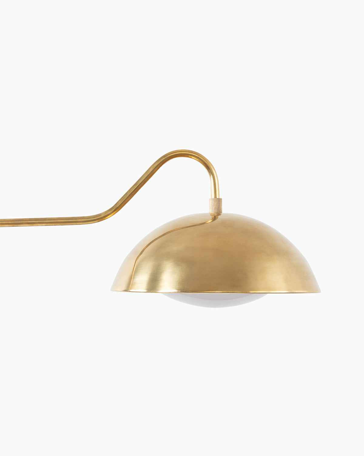 Aldora Linear Chandelier  Brass with Round Shades