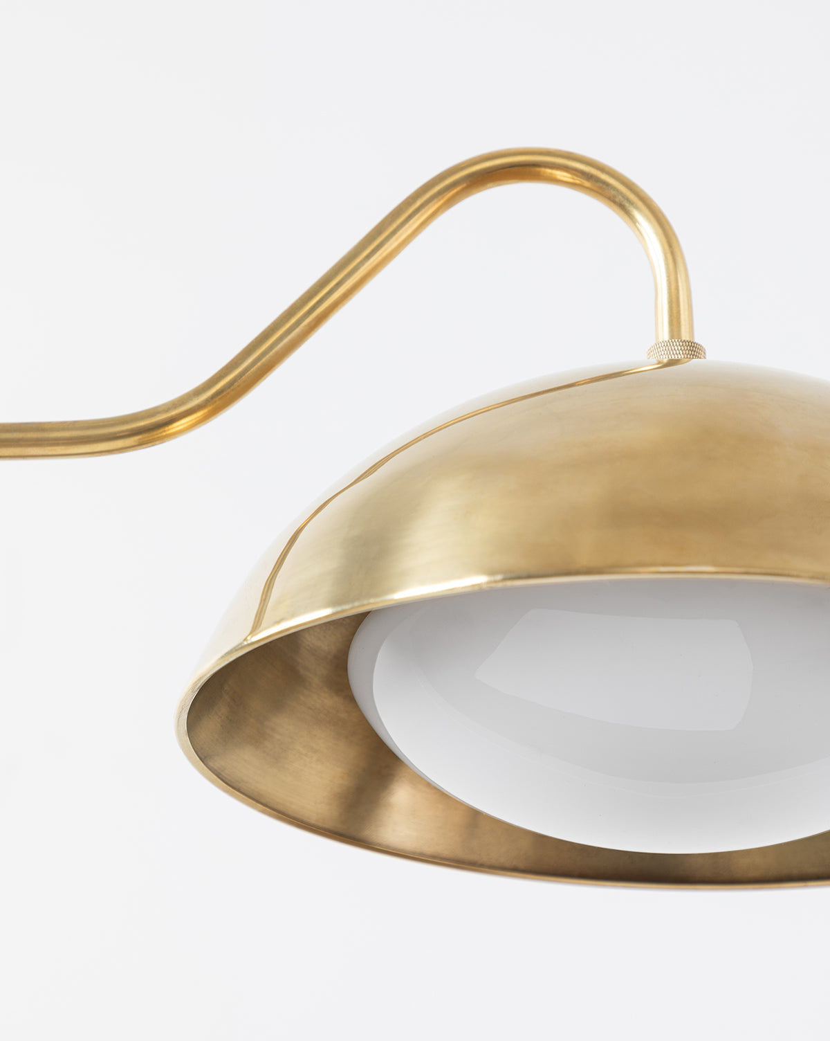 Aldora Linear Chandelier  Brass with Round Shades