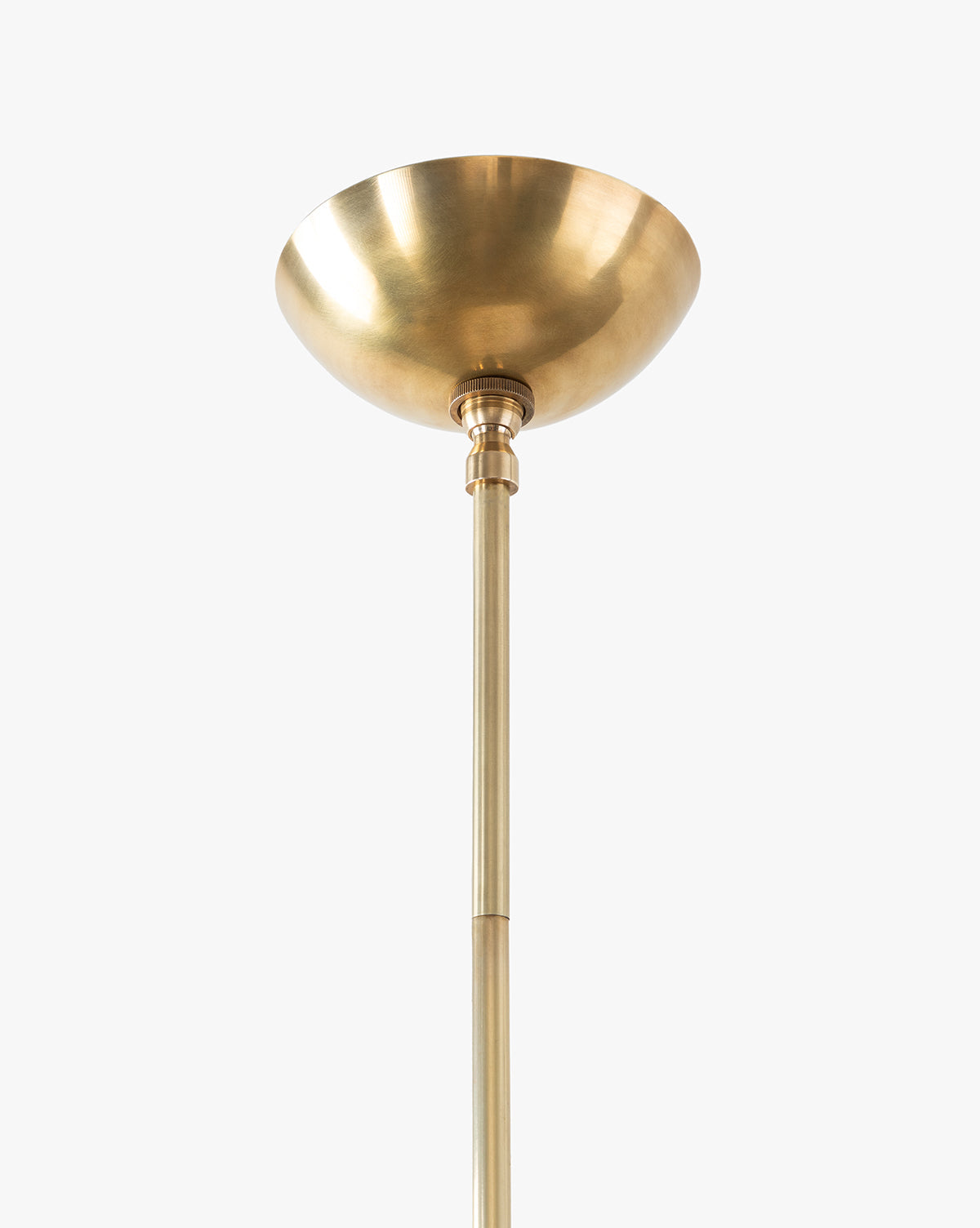 Aldora Linear Chandelier  Brass with Round Shades