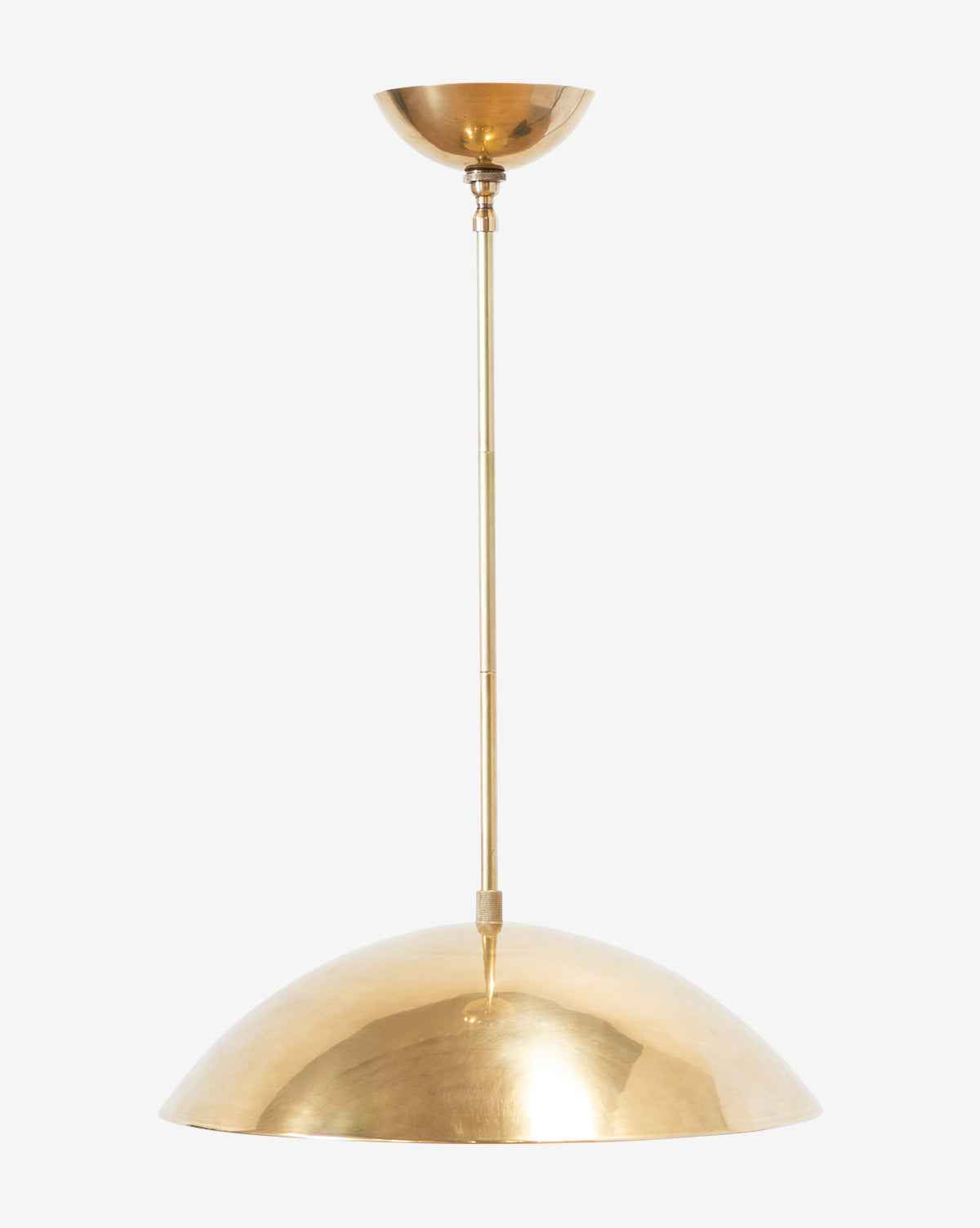 Aldora Pendant Light  Brass with Wide Round Shade