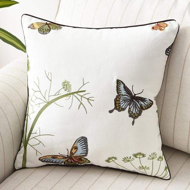 Fiora Cushion Cover | Artisan Embroidery, 45x45 cm
