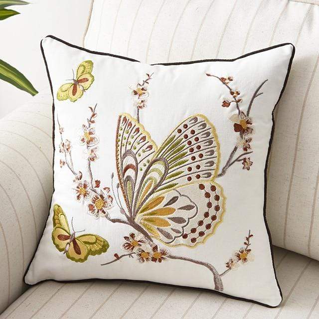 Fiora Cushion Cover | Artisan Embroidery, 45x45 cm