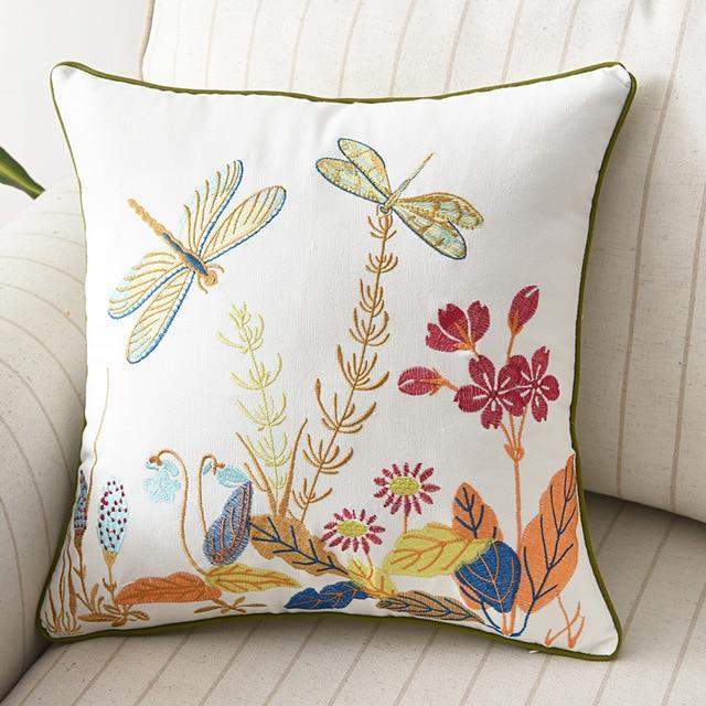 Fiora Cushion Cover | Artisan Embroidery, 45x45 cm
