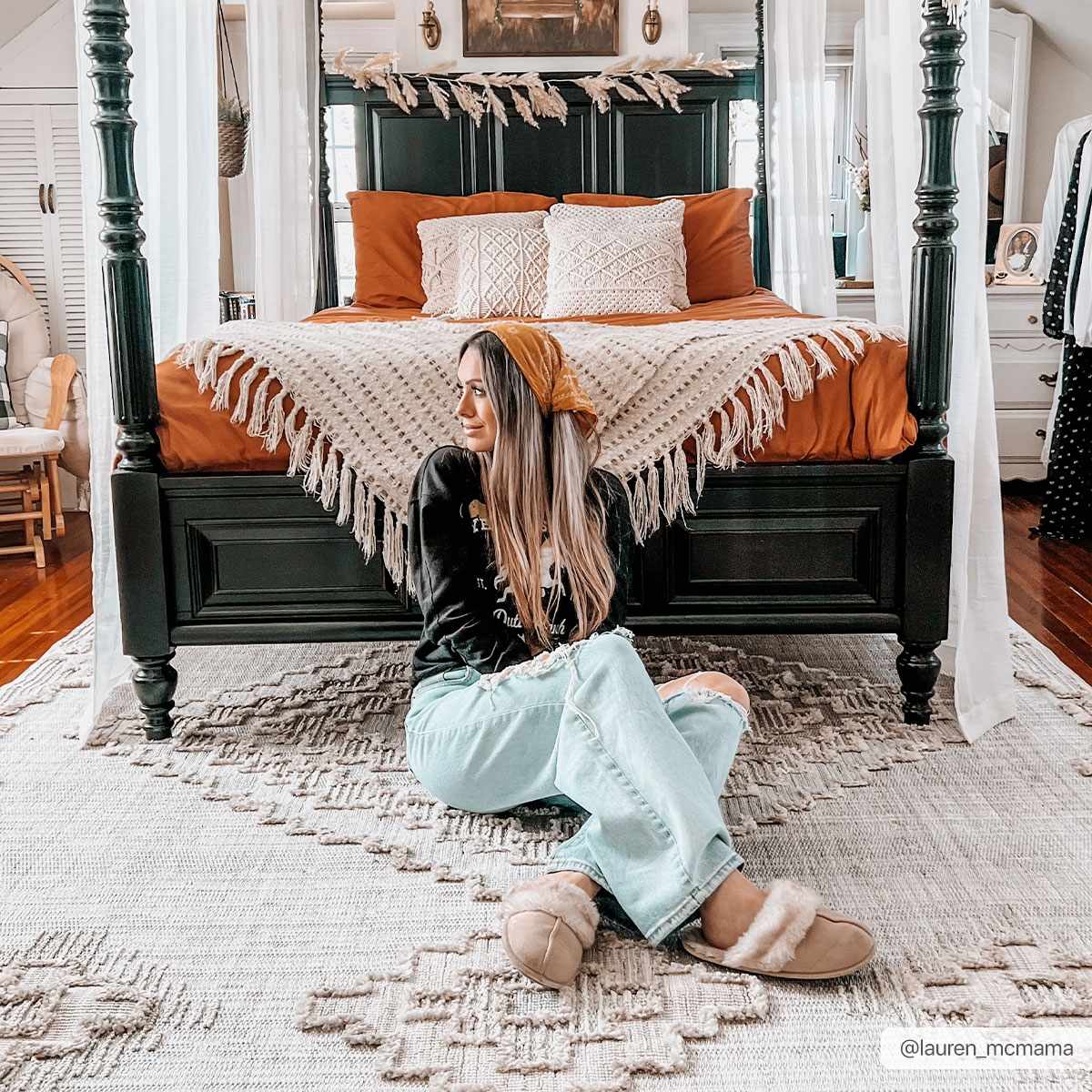 Aero Ampusungan Area Rug  High Pile  Transitional Bohemian Design