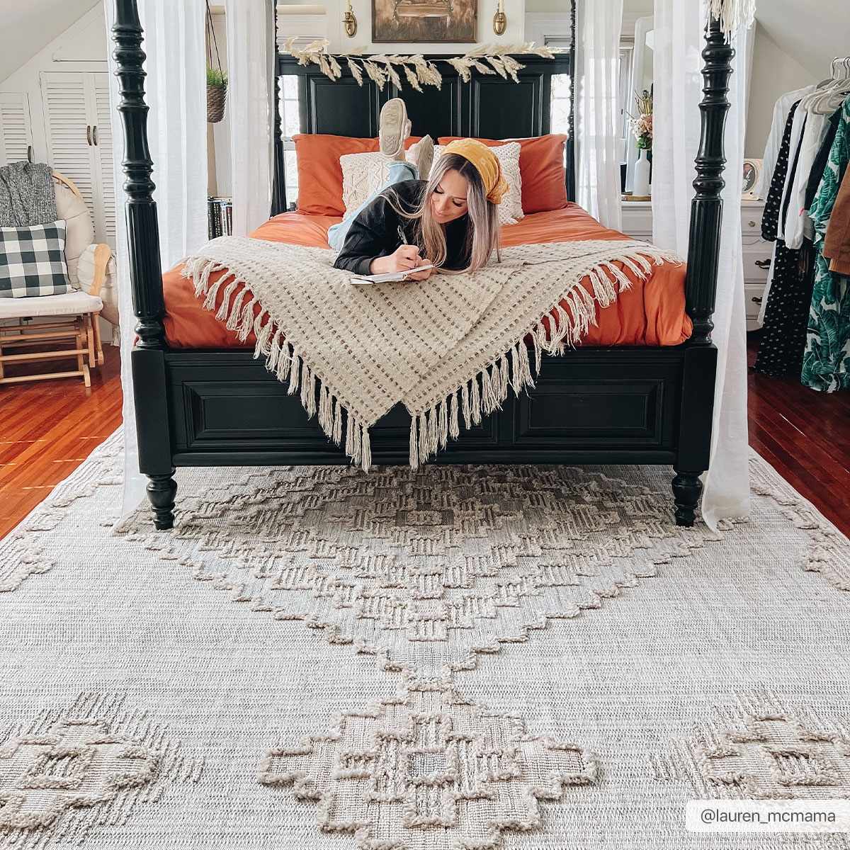 Aero Ampusungan Area Rug  High Pile  Transitional Bohemian Design