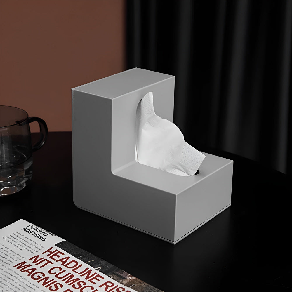 Brix Tissuehouder | Ruimtebesparend L-Design, Lichtgewicht Kunststof