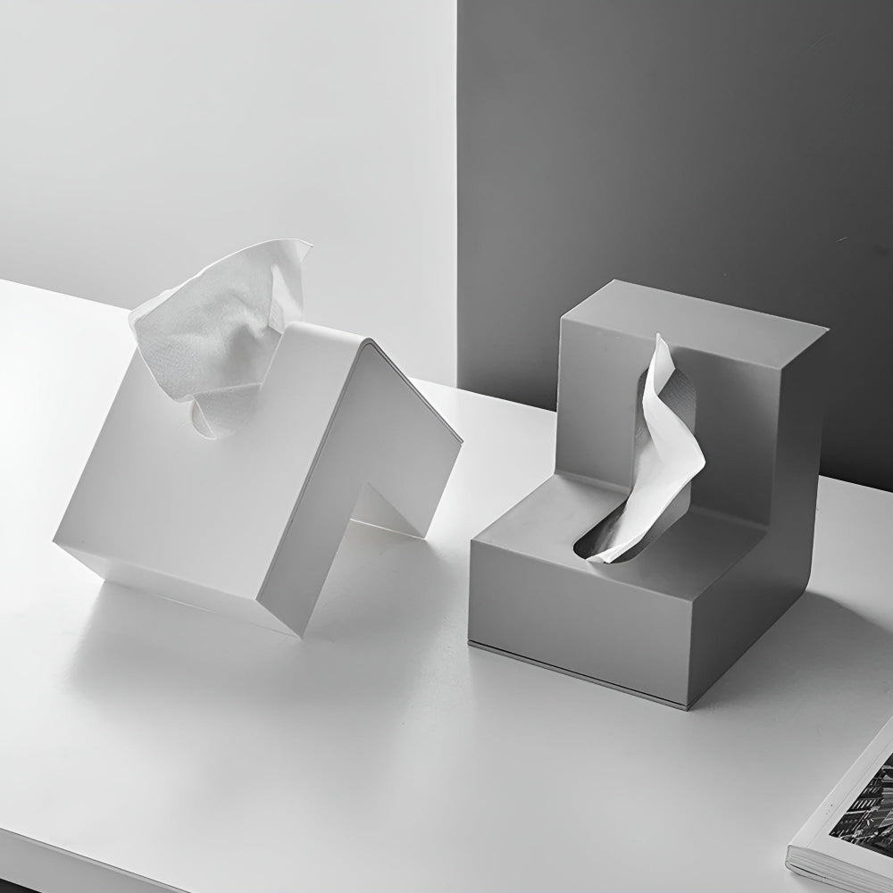 Brix Tissuehouder | Ruimtebesparend L-Design, Lichtgewicht Kunststof