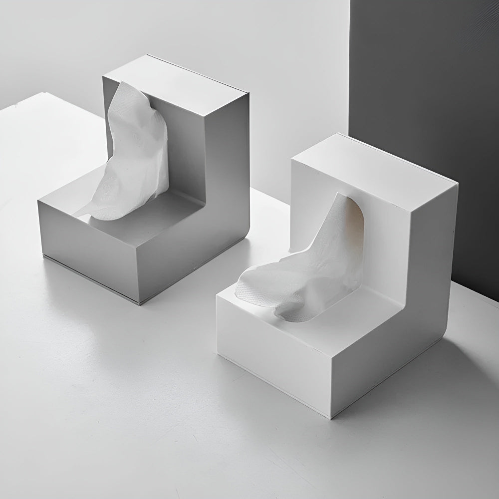 Brix Tissuehouder | Ruimtebesparend L-Design, Lichtgewicht Kunststof