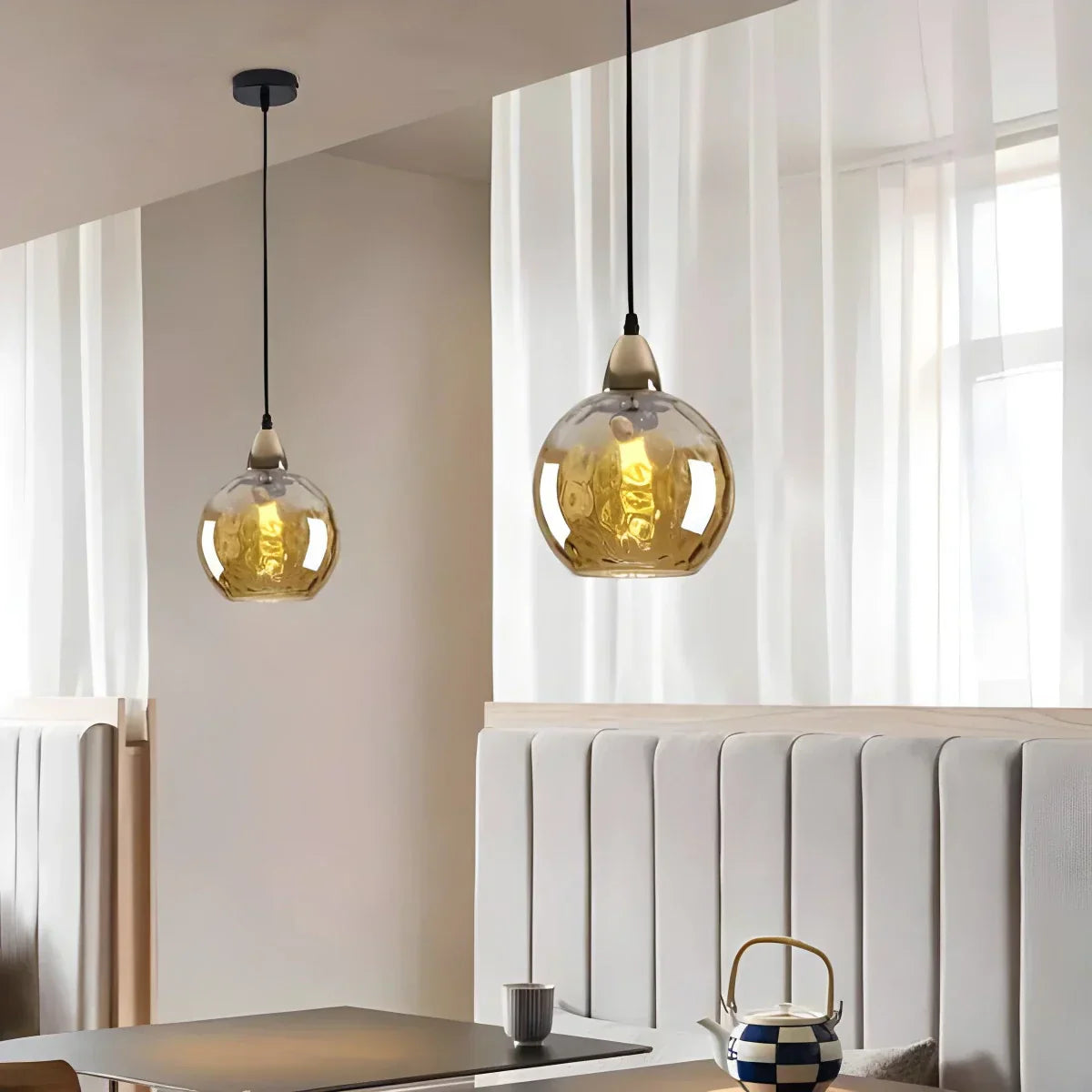 Luma Droplet Pendant Light | Elegant Glass Design, Warm 3000K Light