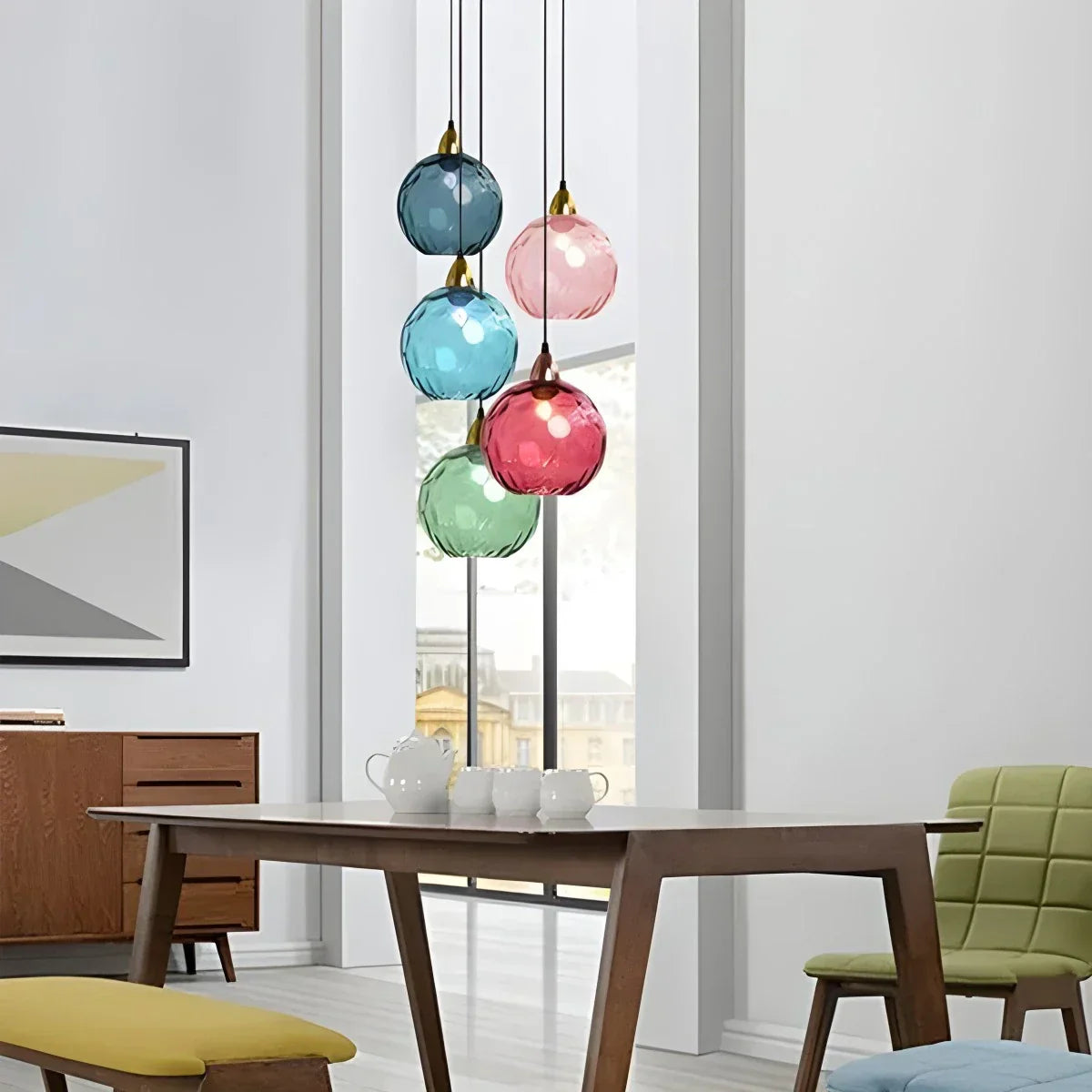 Luma Droplet Pendant Light | Elegant Glass Design, Warm 3000K Light