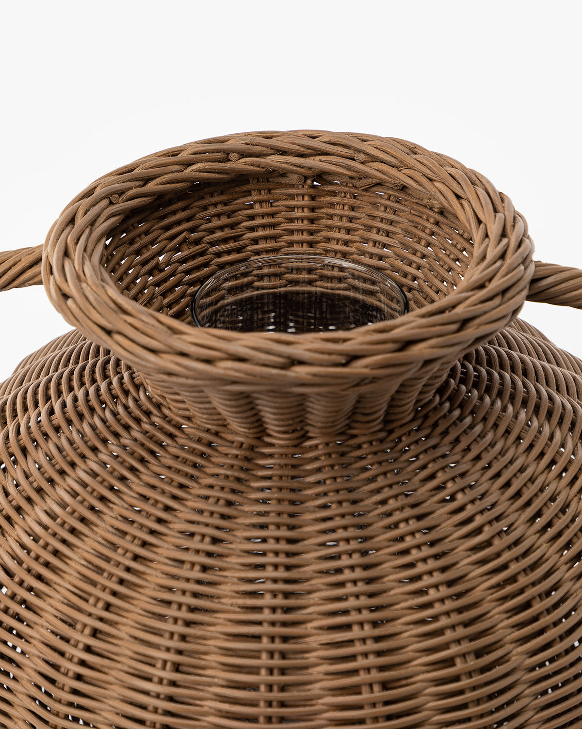 Aurelia Woven Vase  Wicker & Rattan Glass Design