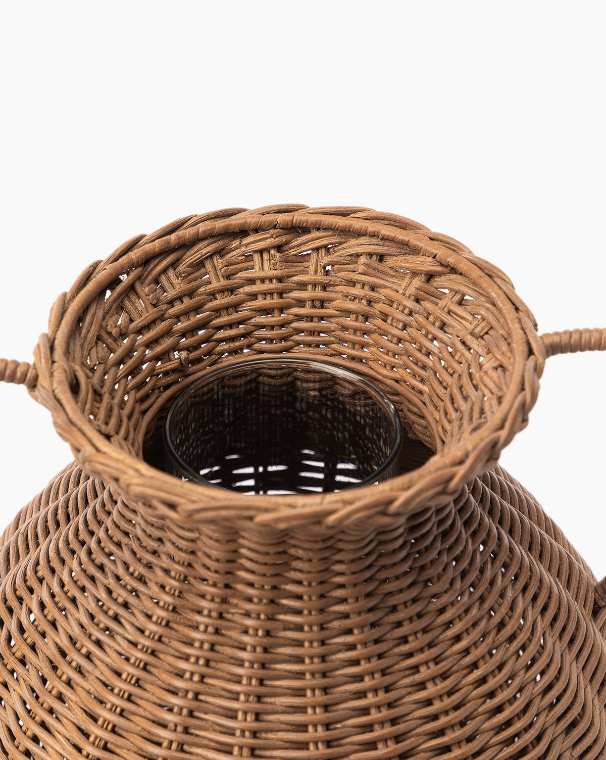 Aurelia Woven Vase  Wicker & Rattan Glass Design