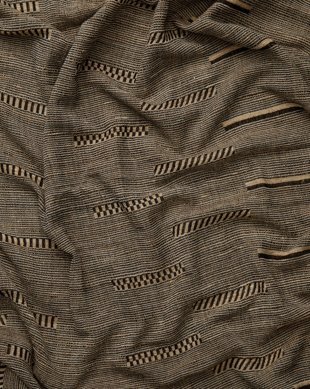 Aveline Woven Throw  Wool & Silk Blend, Neutral Palette