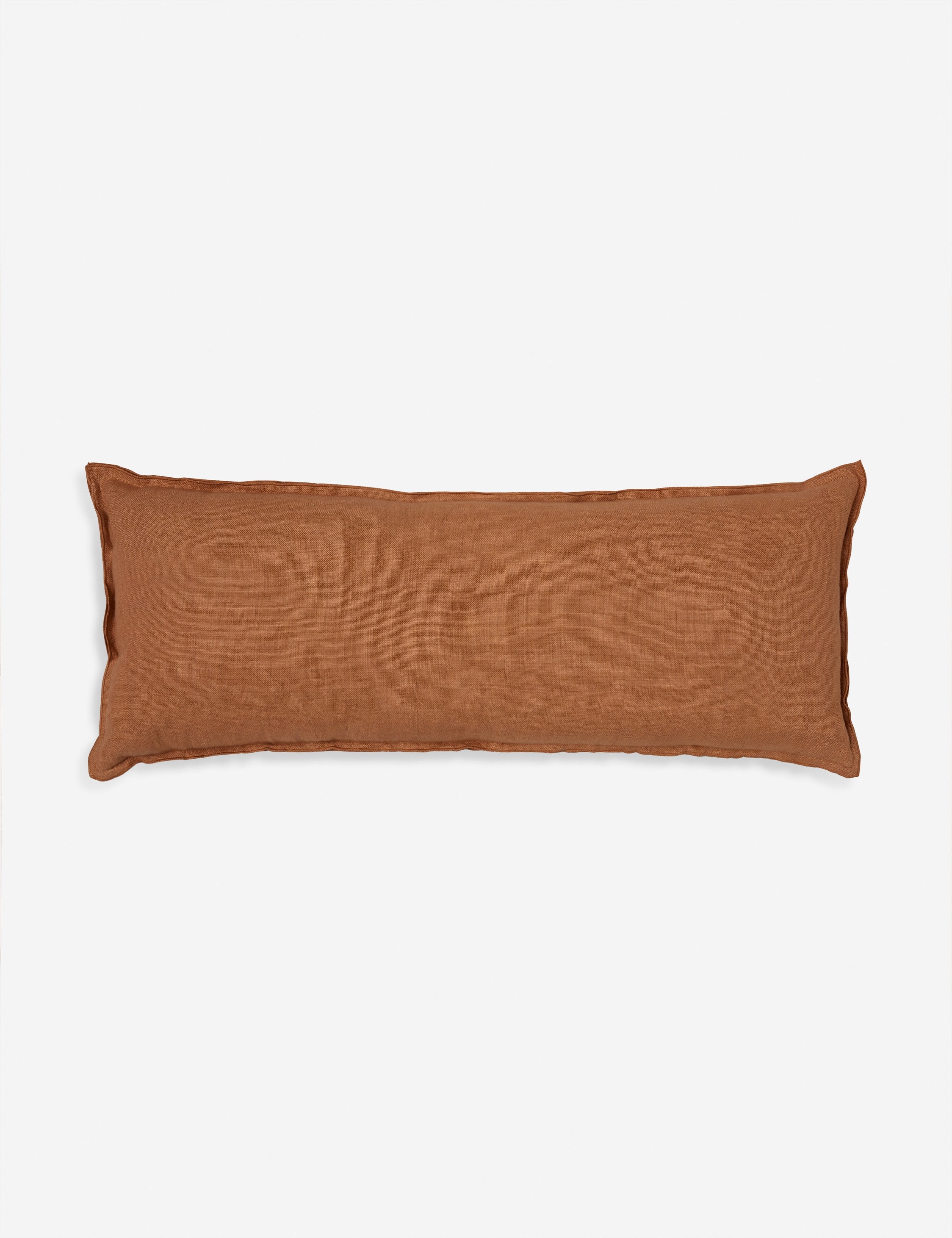 Luna Linen Lumbar Pillow | Superior Long Fiber Flax, Tonal Stitch Detail