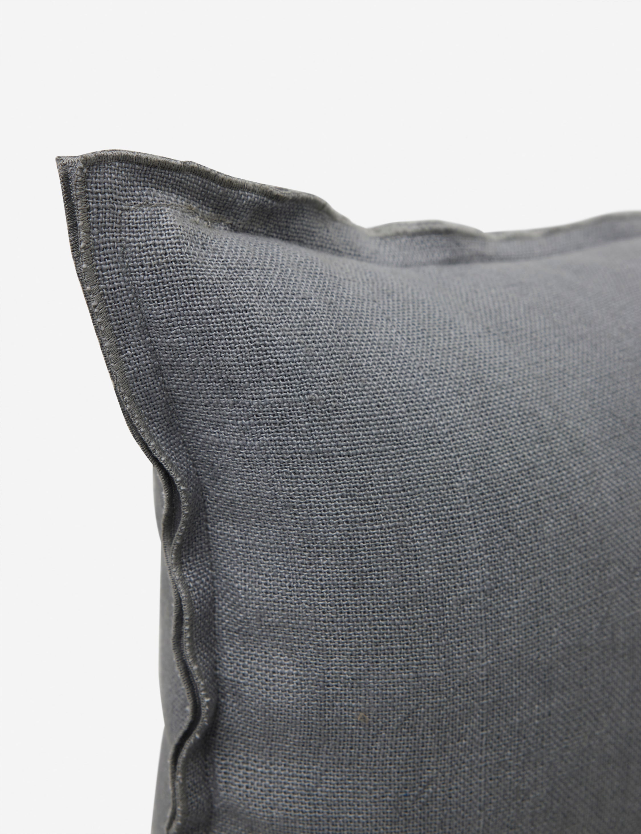 Luna Linen Lumbar Pillow | Superior-Quality Flax, Tonal Stitch Detail