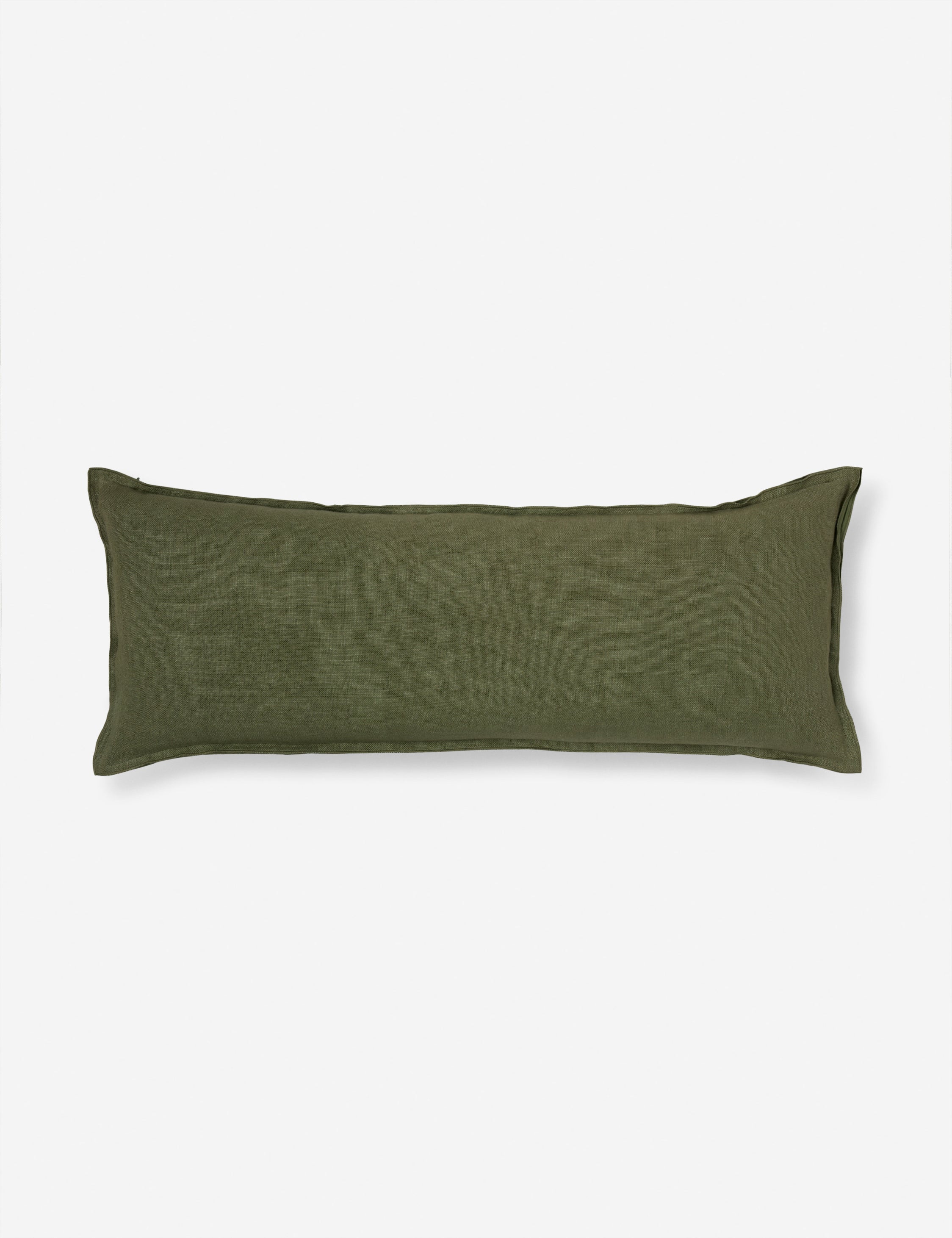Luna Linen Lumbar Pillow | Superior Long Fiber Flax, Tonal Stitch Detail