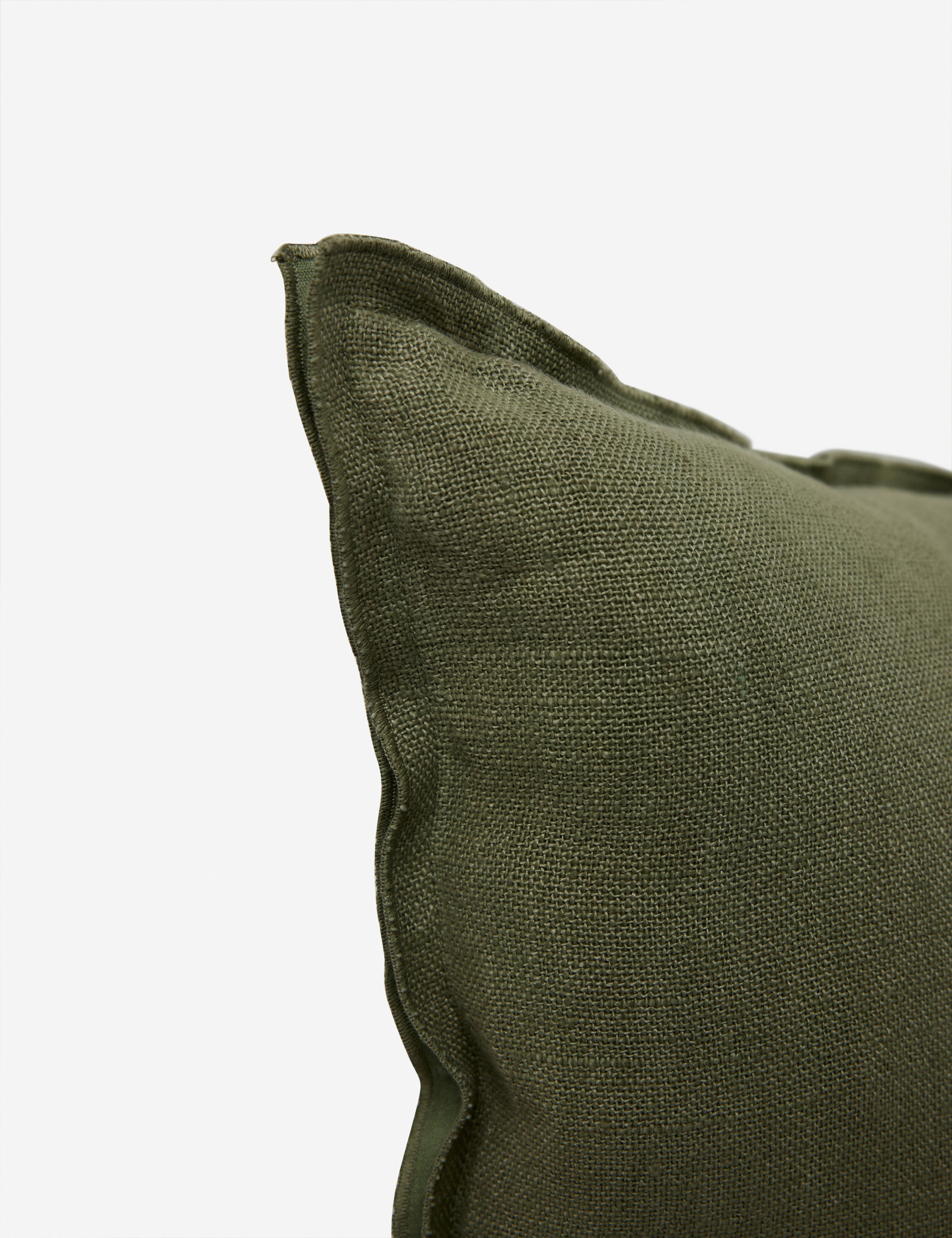 Luna Linen Lumbar Pillow | Superior-Quality Flax, Tonal Stitch Detail