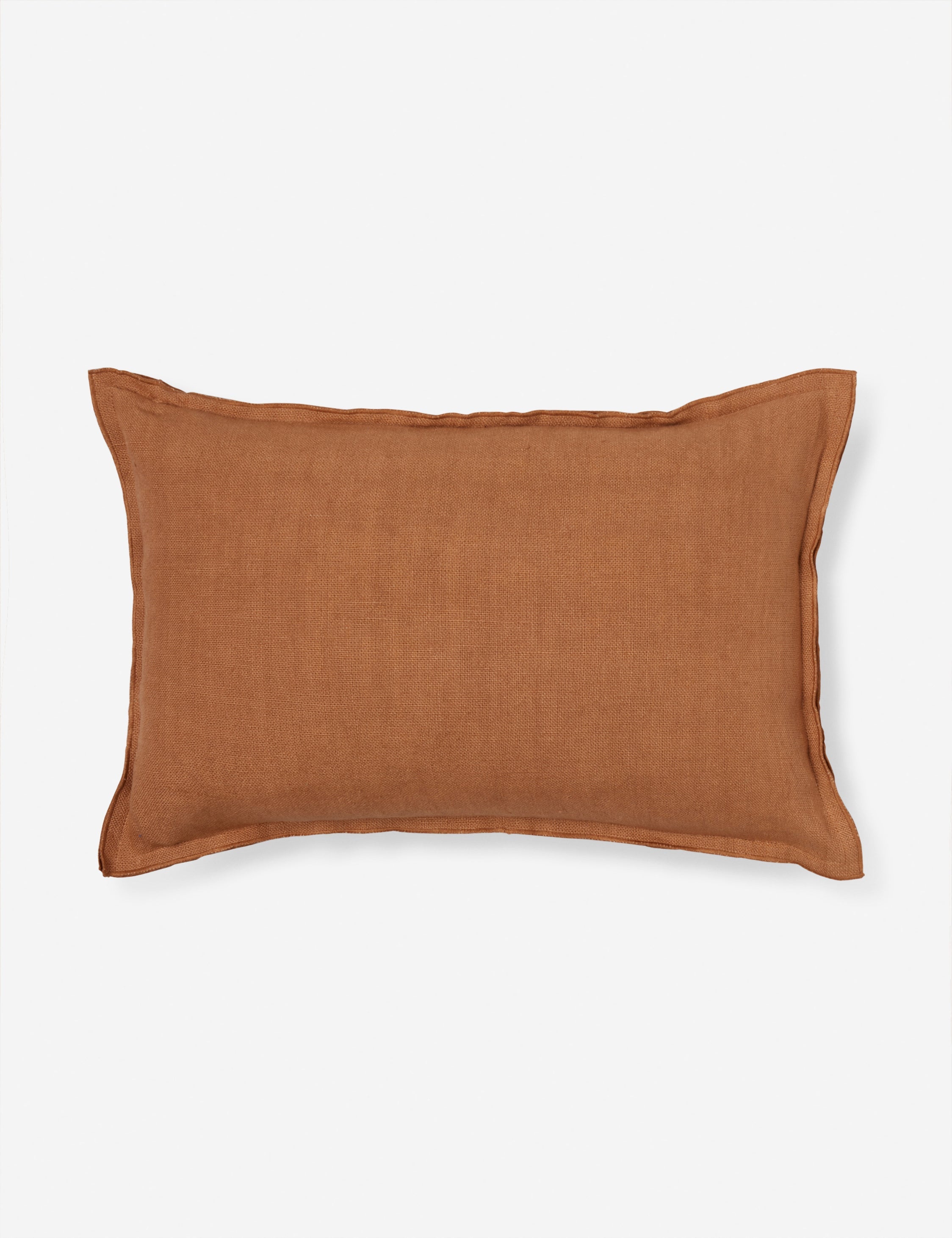Luna Linen Lumbar Pillow | Superior Long Fiber Flax, Tonal Stitch Detail