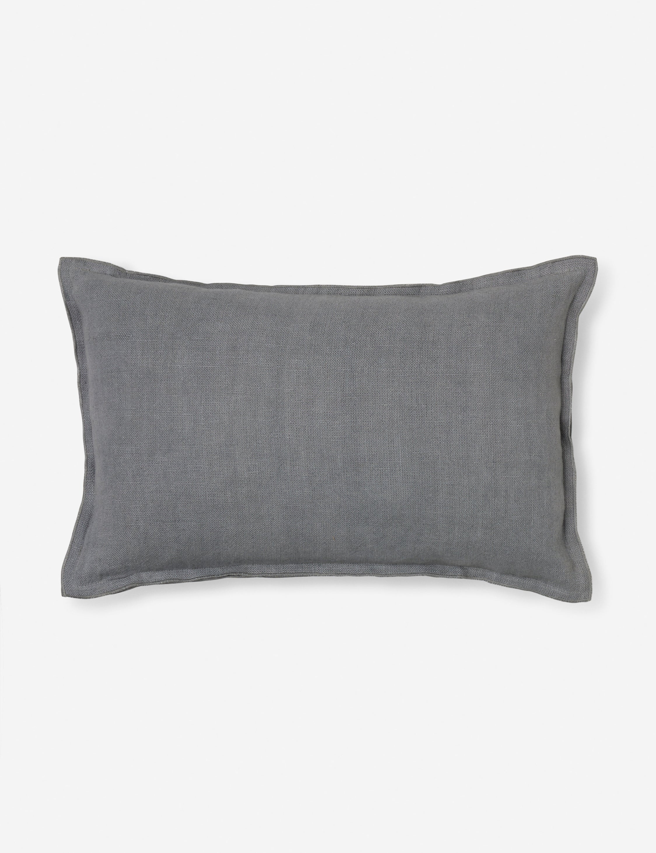 Luna Linen Lumbar Pillow | Superior Long Fiber Flax, Tonal Stitch Detail