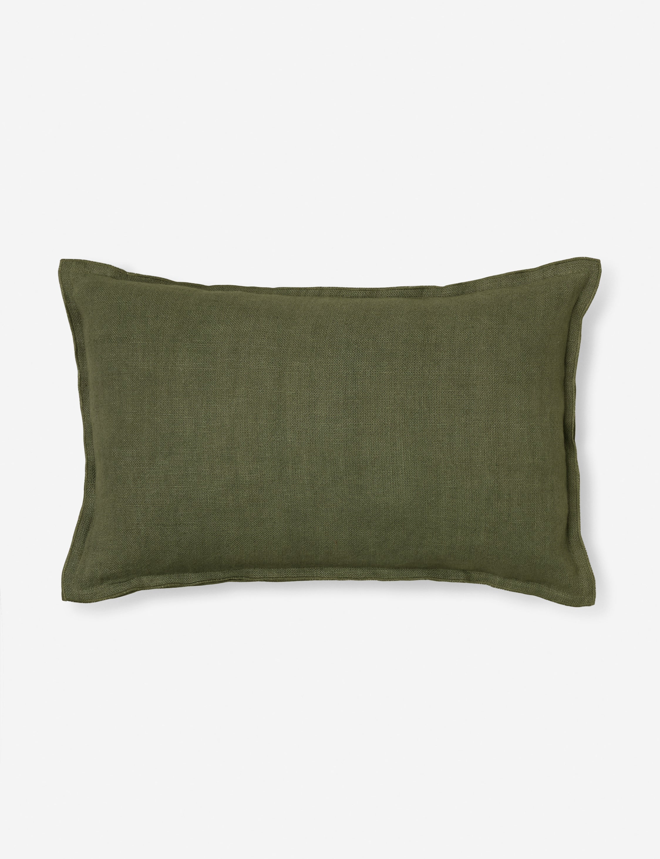Luna Linen Lumbar Pillow | Superior Long Fiber Flax, Tonal Stitch Detail