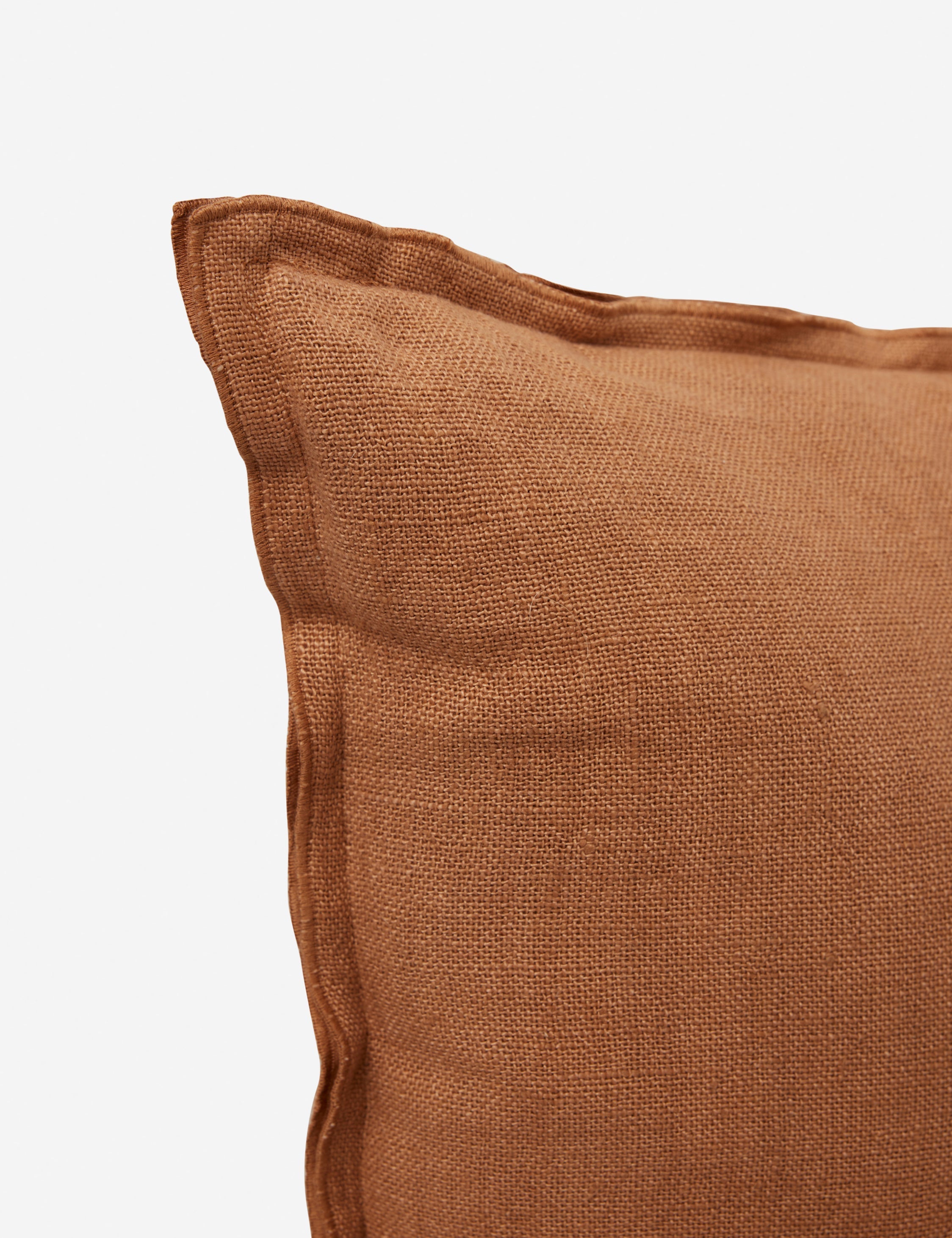 Luna Linen Lumbar Pillow | Superior Long Fiber Flax, Tonal Stitch Detail