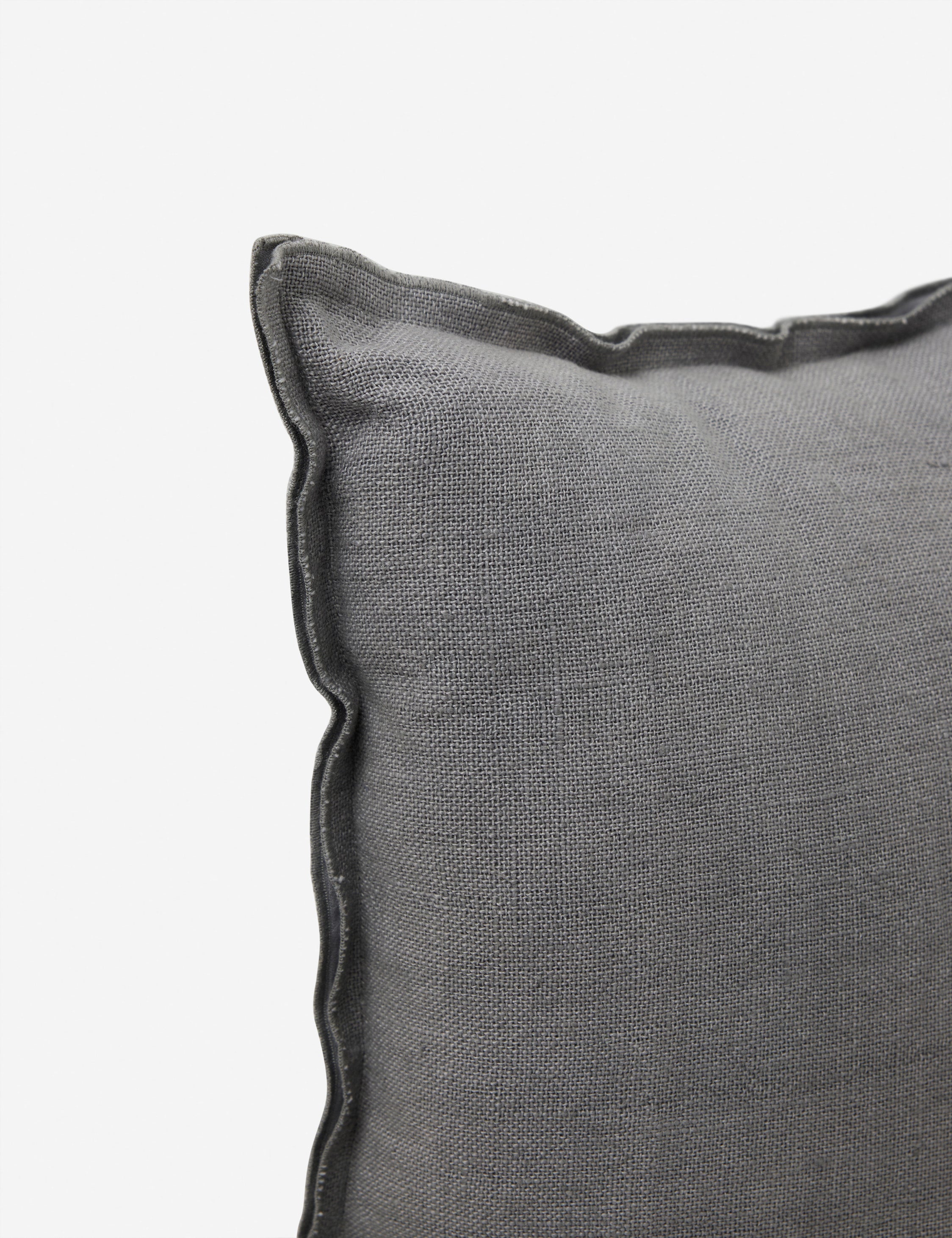 Luna Linen Lumbar Pillow | Superior Long Fiber Flax, Tonal Stitch Detail