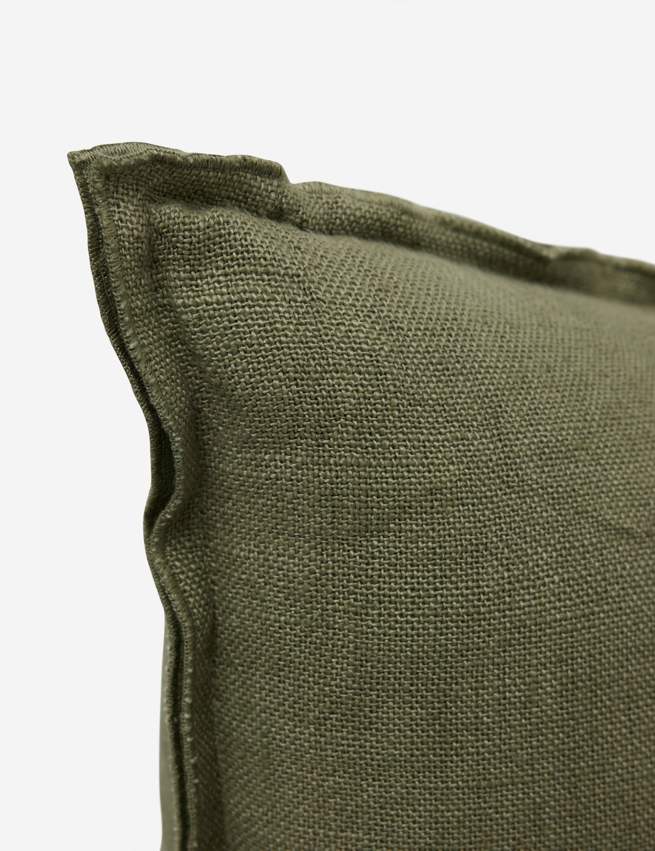 Luna Linen Lumbar Pillow | Superior-Quality Flax, Tonal Stitch Detail