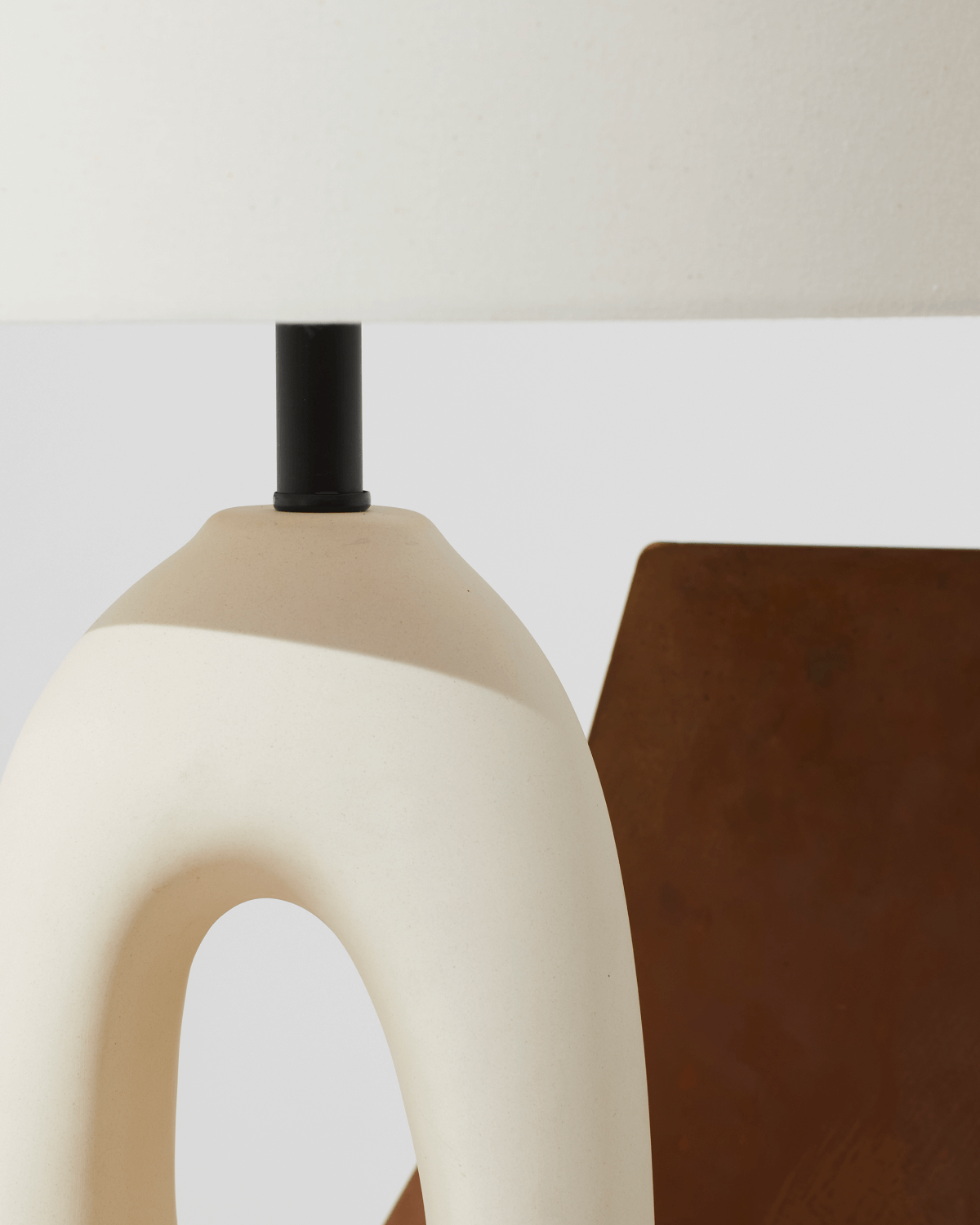 Astra Table Lamp | Cream Ceramic Base, USB-C Charging Port