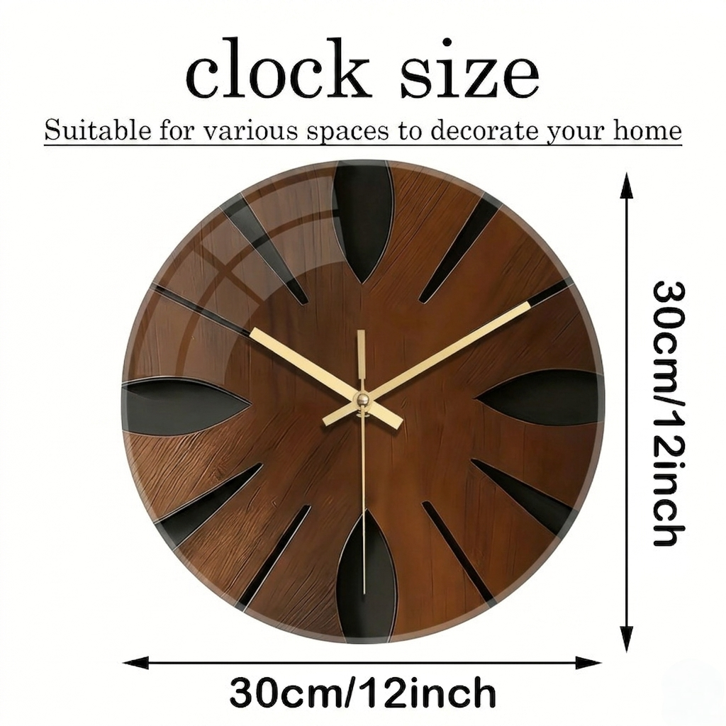 Bela Wooden Wall Clock | Silent Sweep Mechanism, Elegant Design