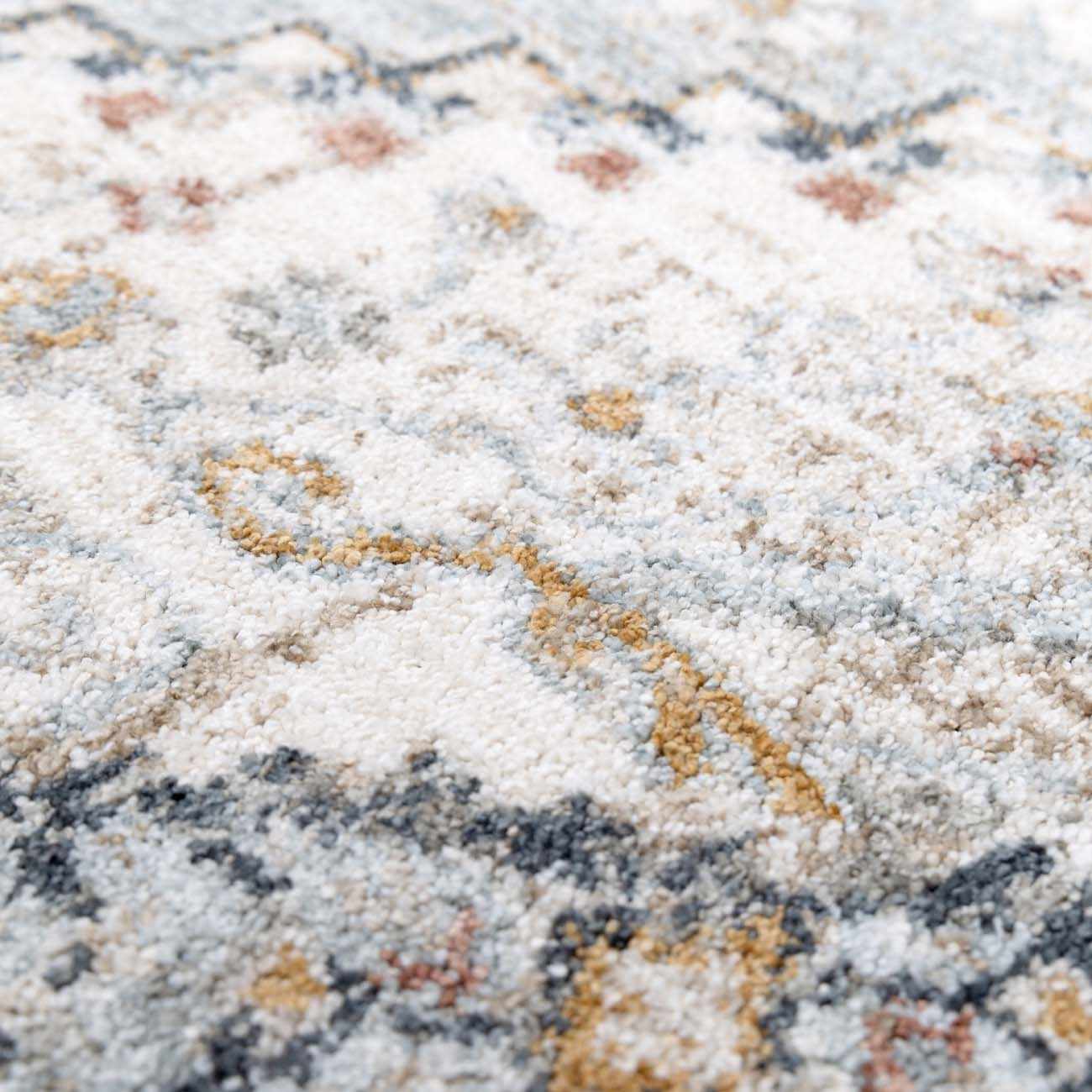 Kairo Area Rug Medium Pile 100% Polyester Ice Blue Charcoal