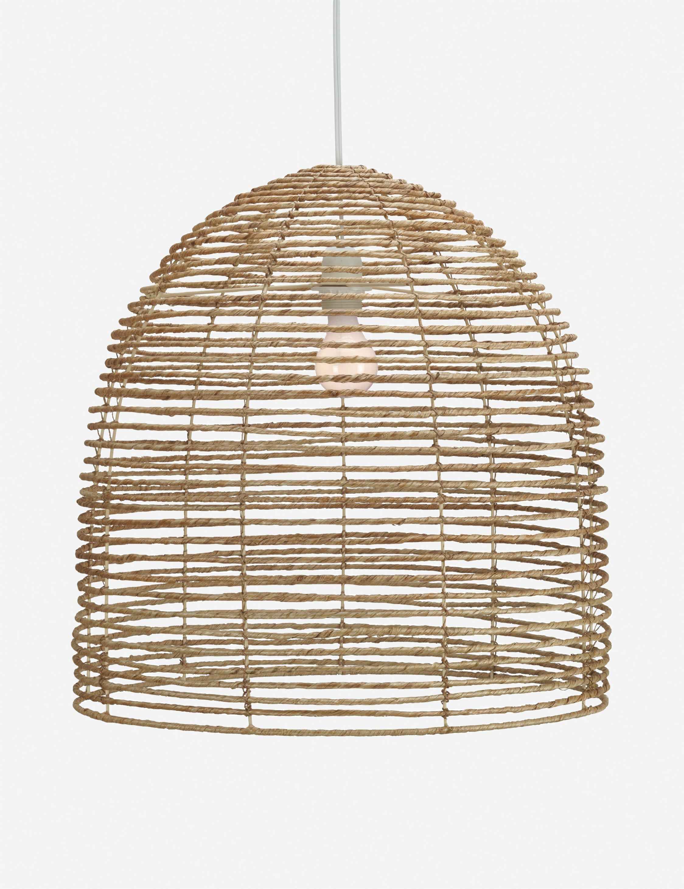 Bela Beehive Pendant Light | Open-Weave Design, Jute Detailing