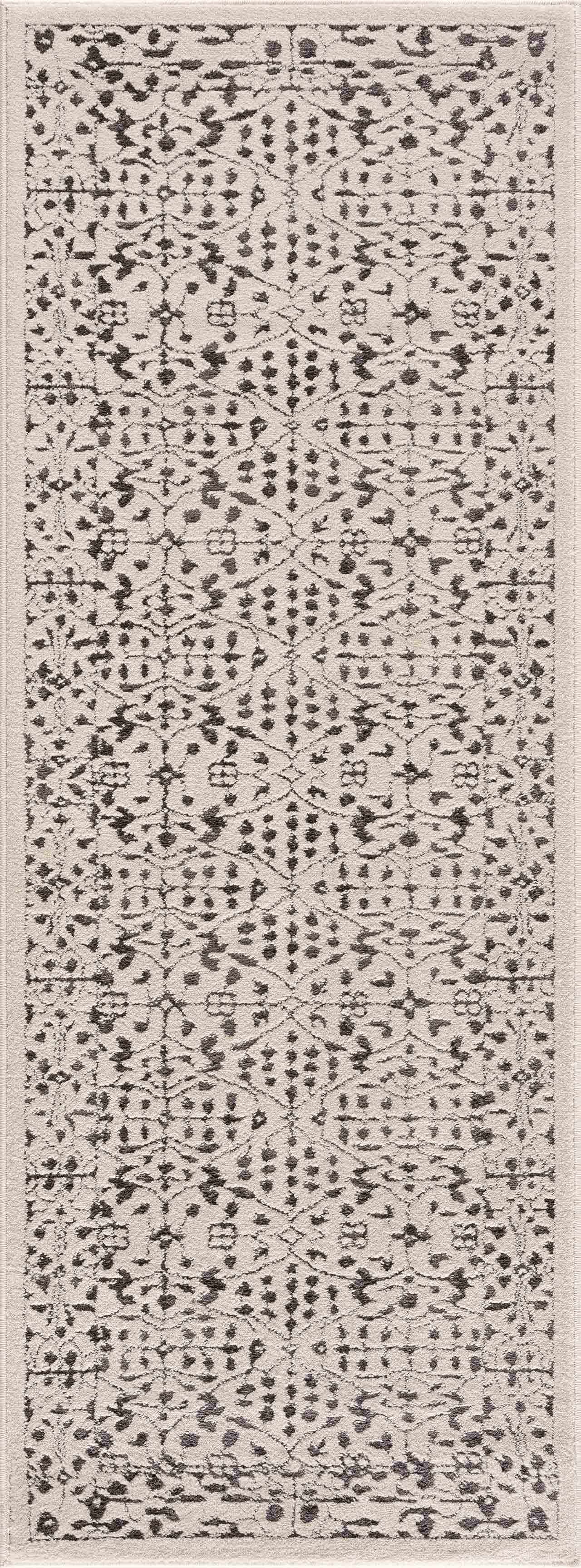 Sable Area Rug  Machine Woven  Medium Pile  Charcoal Beige