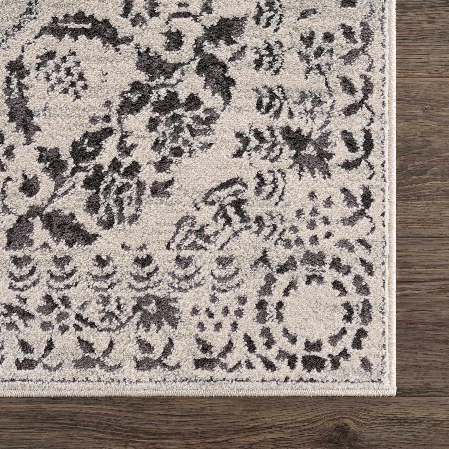 Milo Area Rug Machine Woven 60% Polypropylene Charcoal Gray