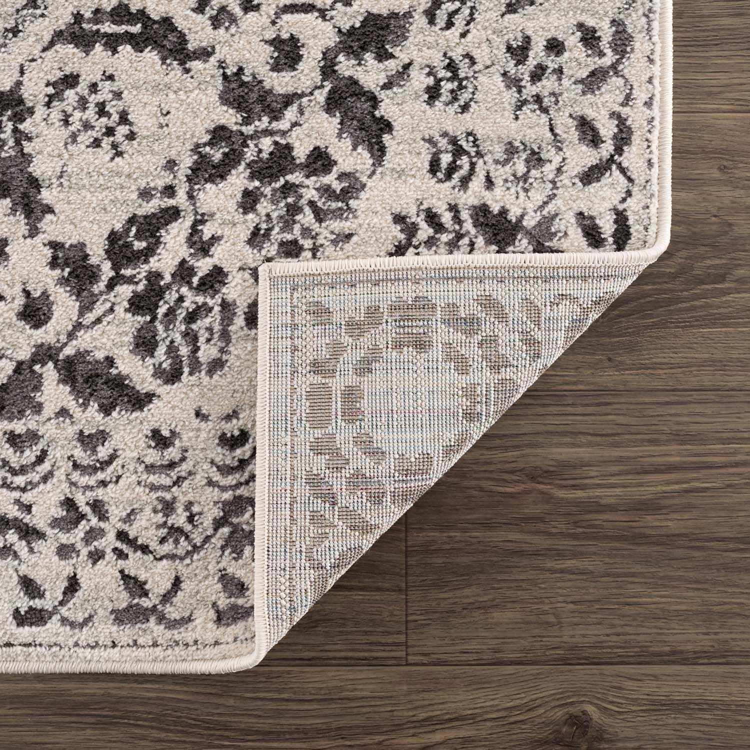 Milo Area Rug Machine Woven 60% Polypropylene Charcoal Gray