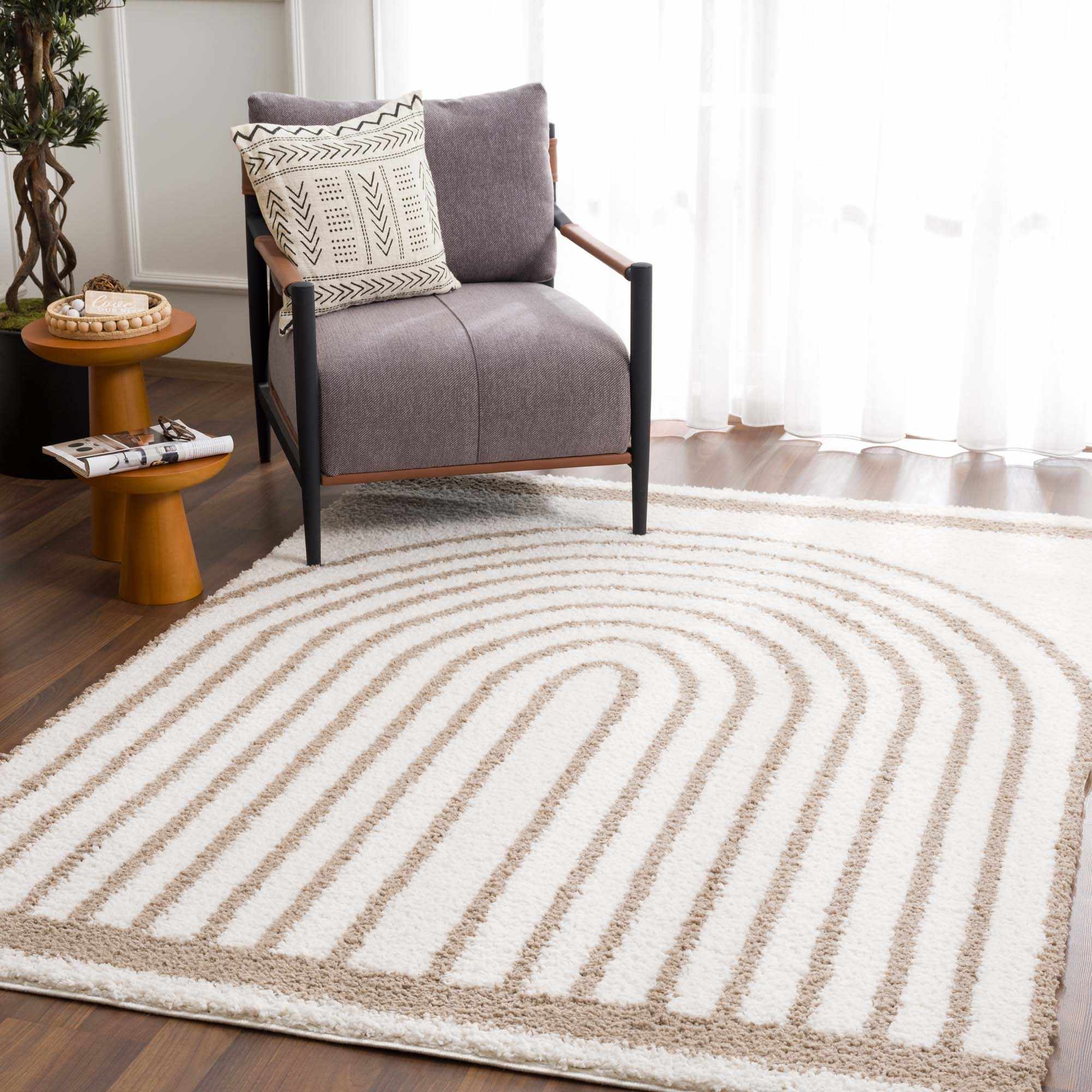 Bela Area Rug Plush Pile 100% Polyester Transitional Bohemian