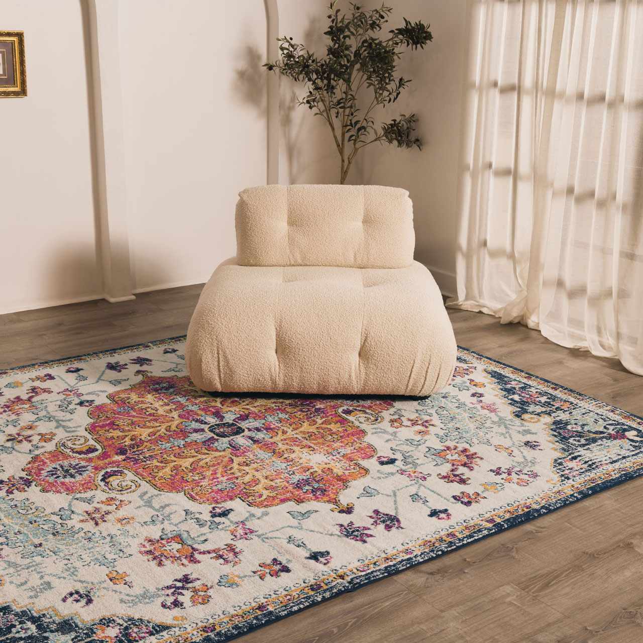 Bela Bodrum Area Rug  Machine Woven, Medium Pile  Burnt Orange