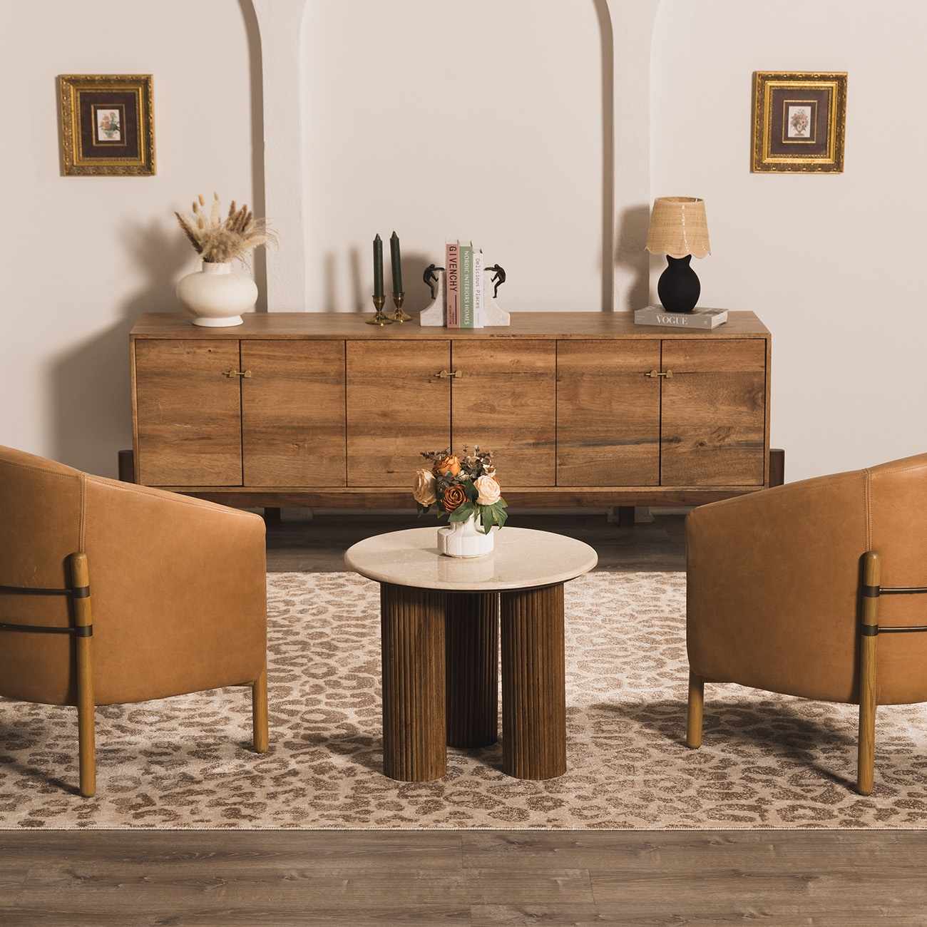 Bela Leopard Print Area Rug  Medium Pile  100% Polypropylene