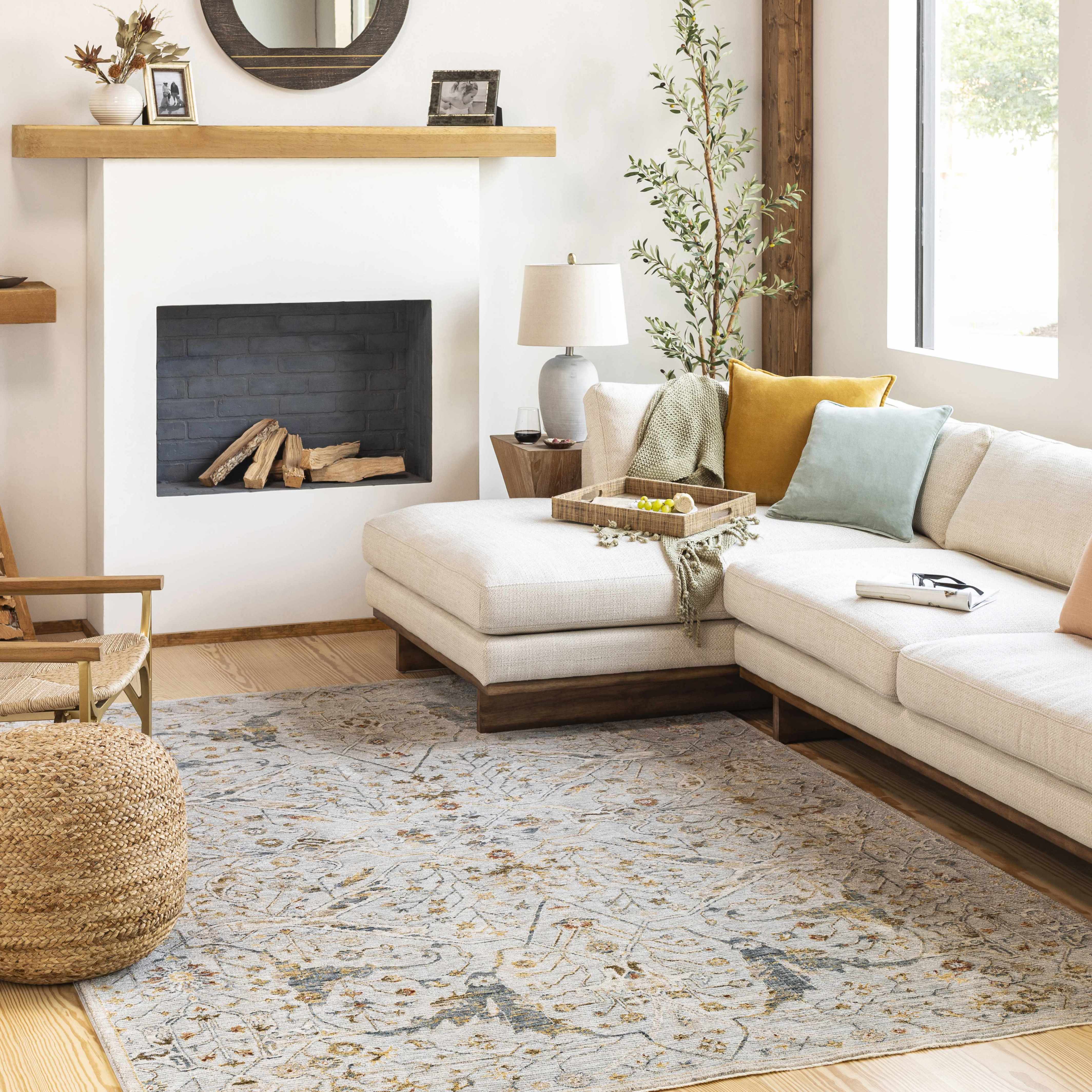 Bela Oushak Rug  Medium Pile  100% Polyester