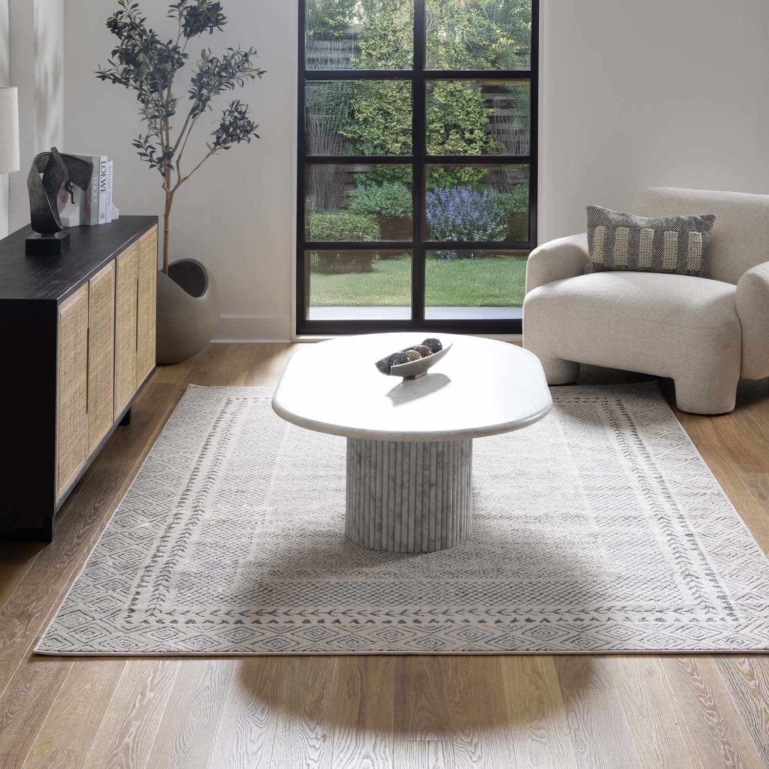 Bela Area Rug  Soft Neutral Colors, Medium Pile