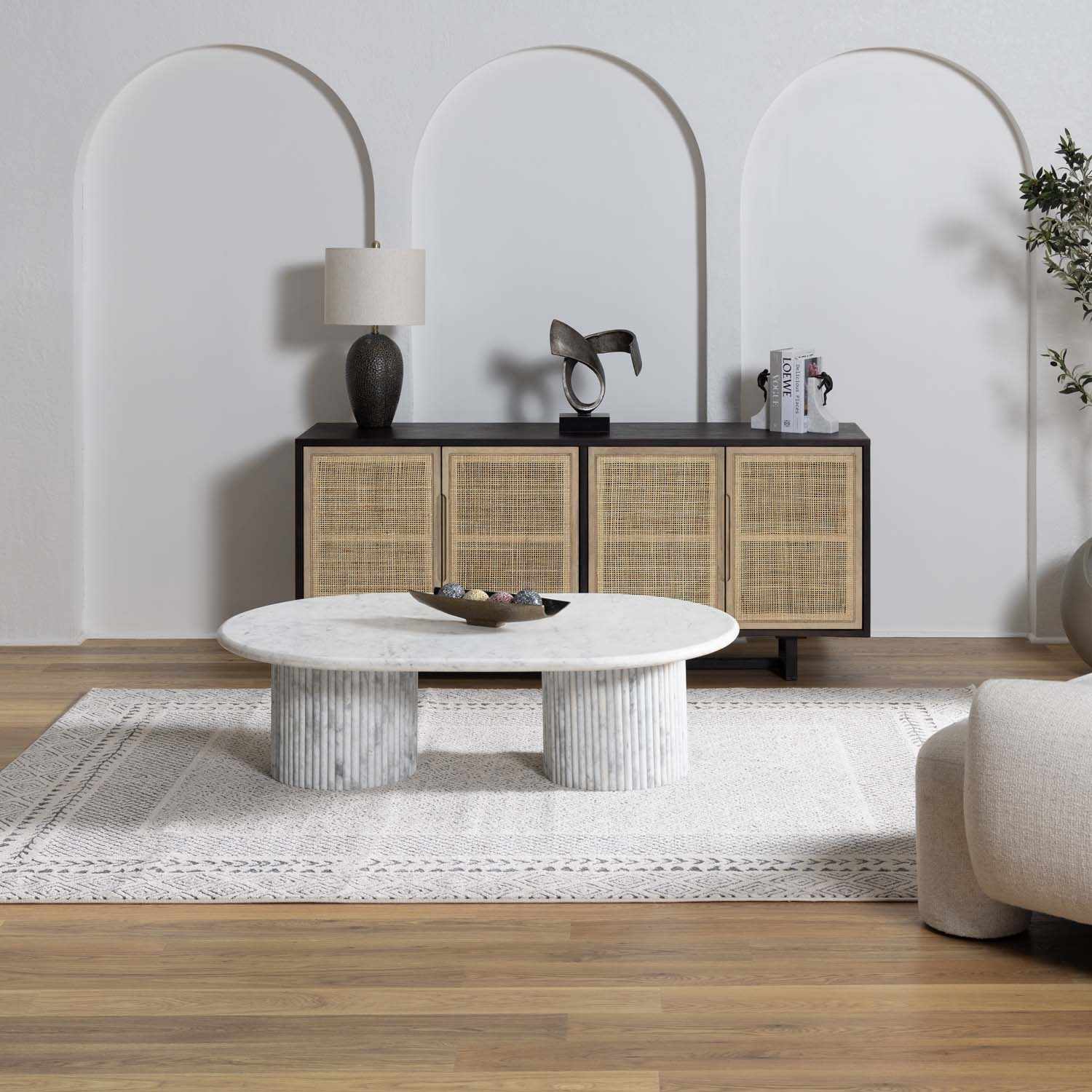 Bela Area Rug  Soft Neutral Colors, Medium Pile