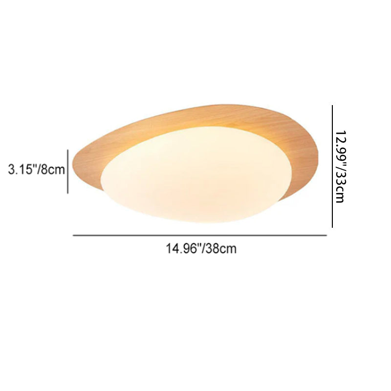 Modern Scandinavian Pebble-Shaped Iron and Acrylic LED Flush Mount Ceiling Light for Bedrooms