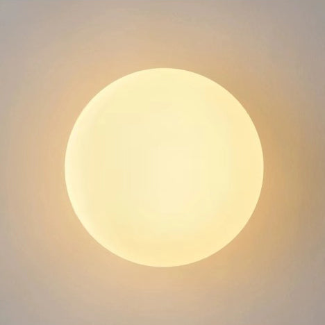 Contemporary Minimalist Orb Glass 1-Light Wall Sconce for Living Room