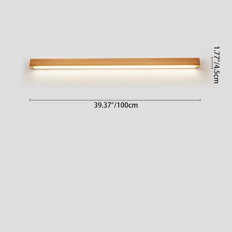 Minimalist Japanese Solid Wood LED Wall Sconce
